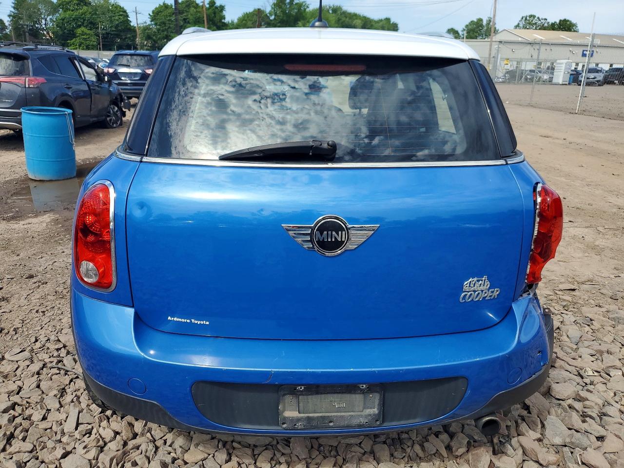 2012 Mini Cooper Countryman Blue vin: WMWZB3C57CWM29998