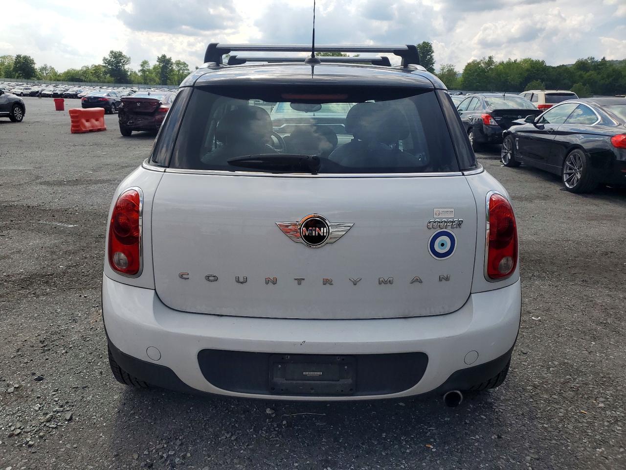 2014 Mini Cooper Countryman White vin: WMWZB3C57EWR39240