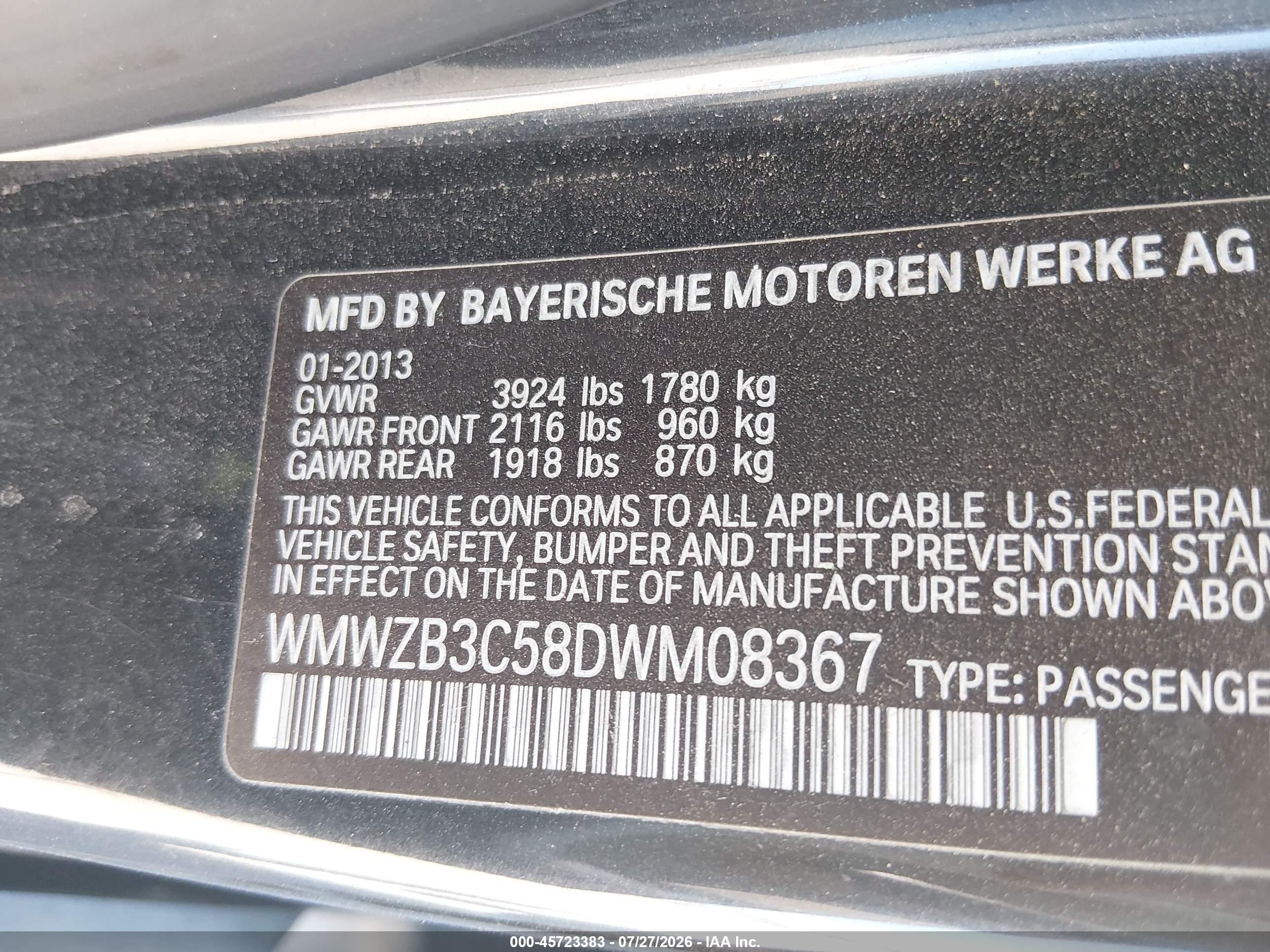 2013 Mini Countryman Cooper Черный vin: WMWZB3C58DWM08367