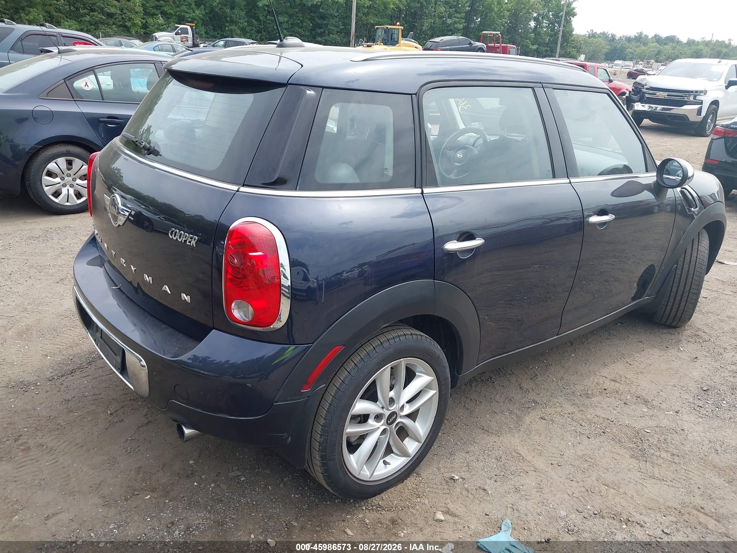 2014 Mini Cooper Countryman Cooper (m6) Blue vin: WMWZB3C58EWR39151