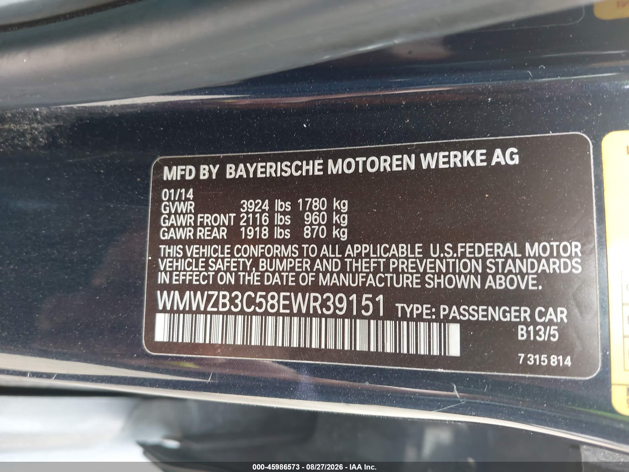 2014 Mini Cooper Countryman Cooper (m6) Blue vin: WMWZB3C58EWR39151