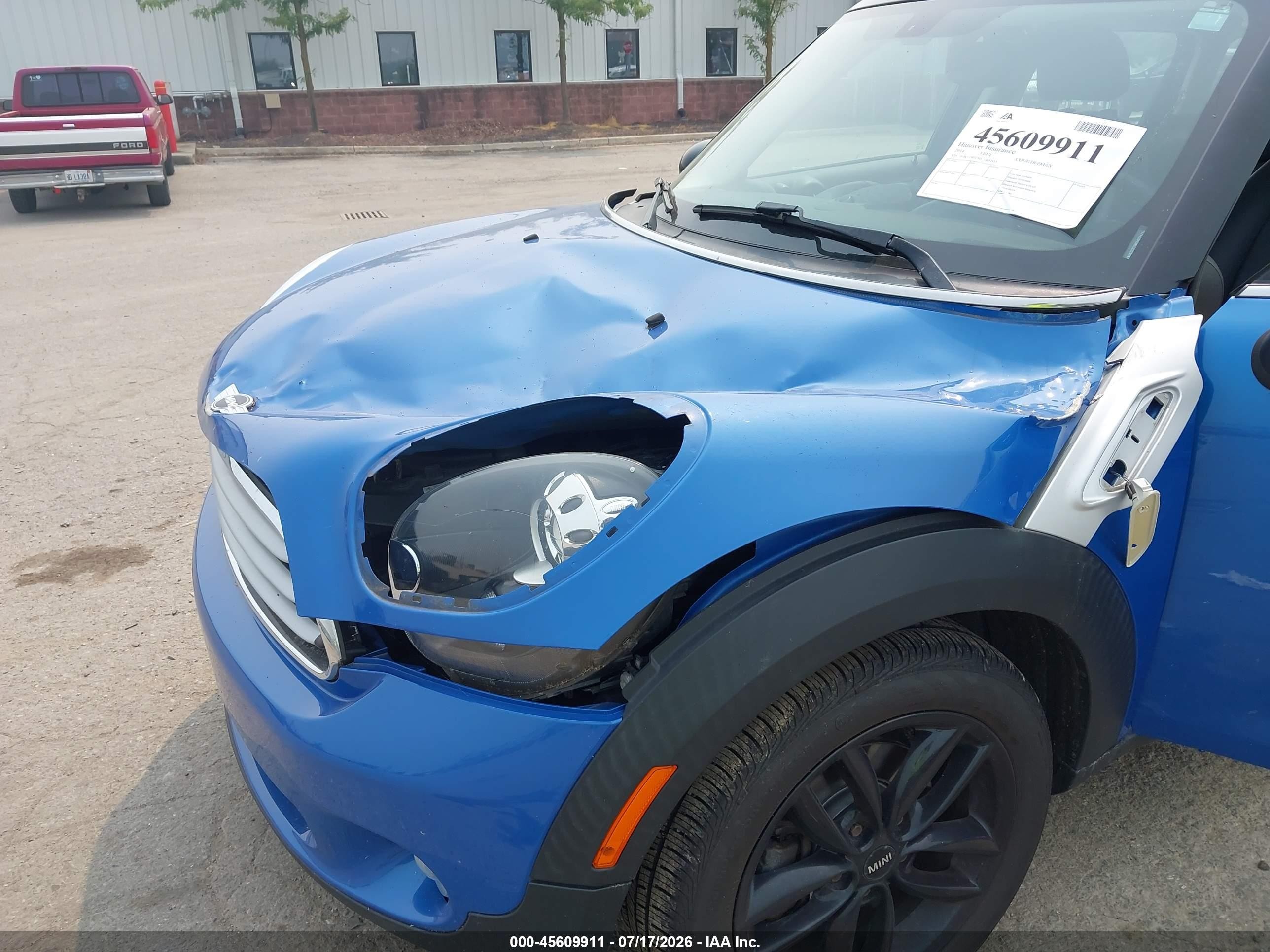 2014 Mini Countryman Cooper Синий vin: WMWZB3C58EWR42115