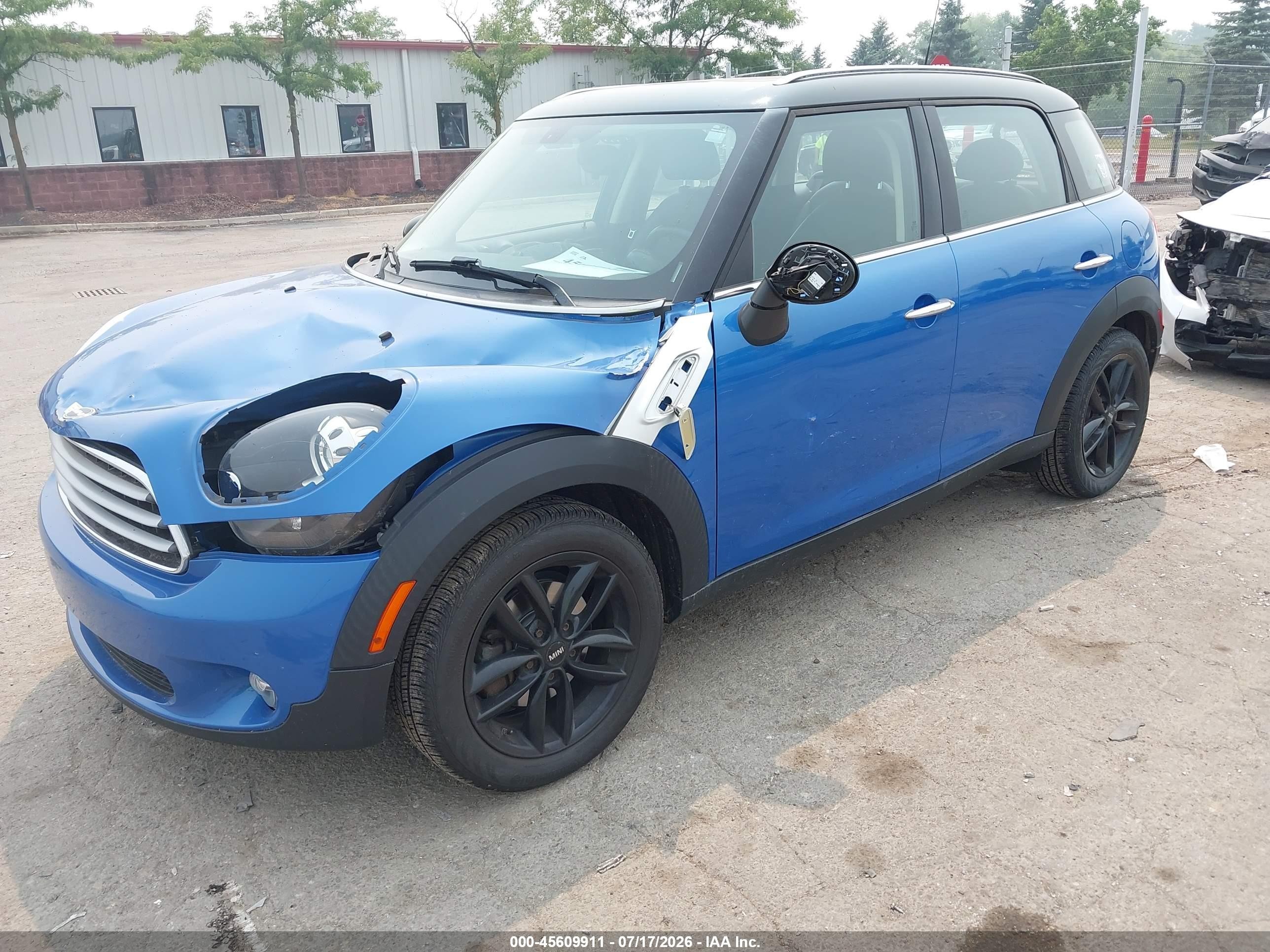2014 Mini Countryman Cooper Синий vin: WMWZB3C58EWR42115