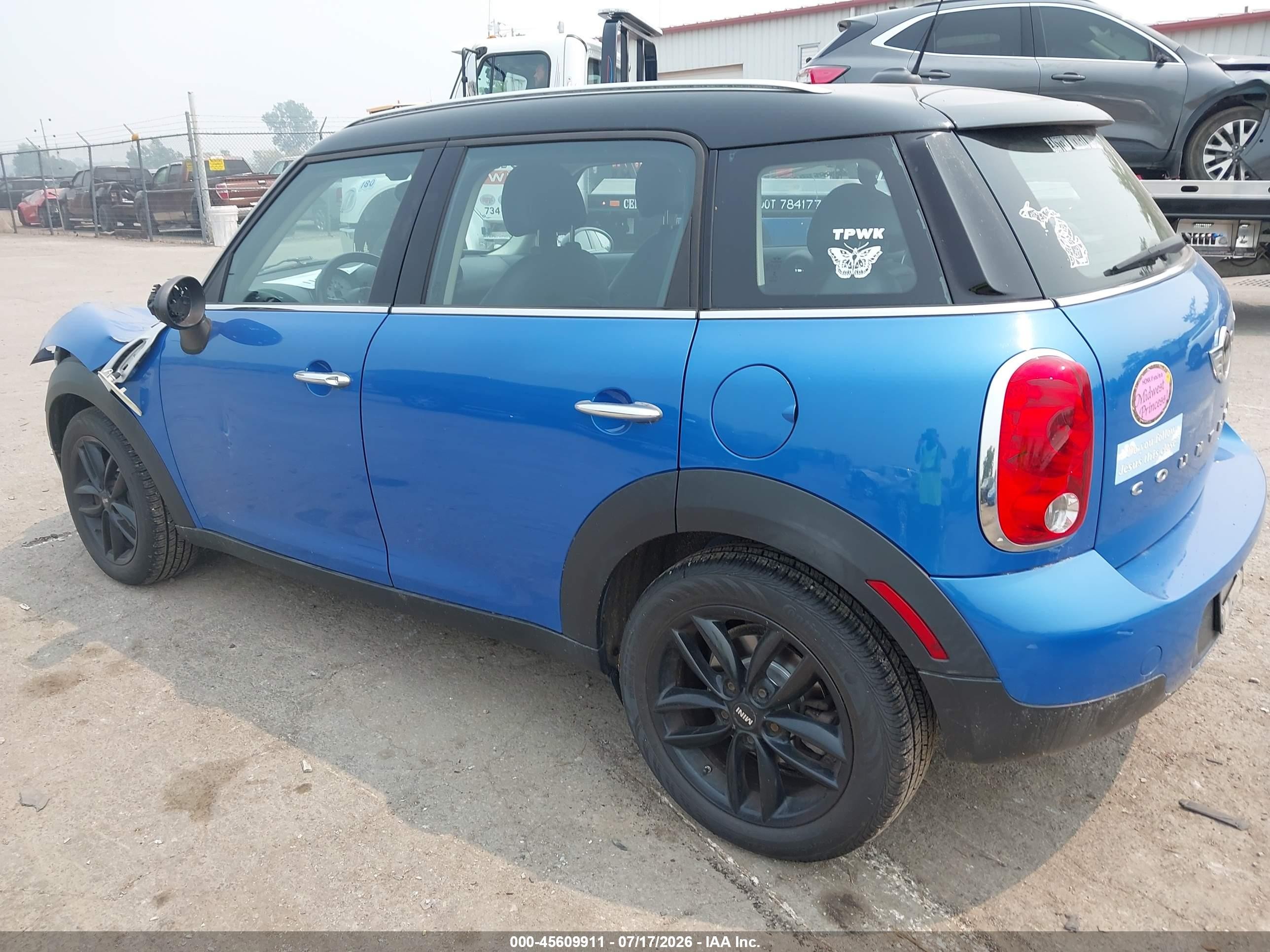2014 Mini Countryman Cooper Синий vin: WMWZB3C58EWR42115