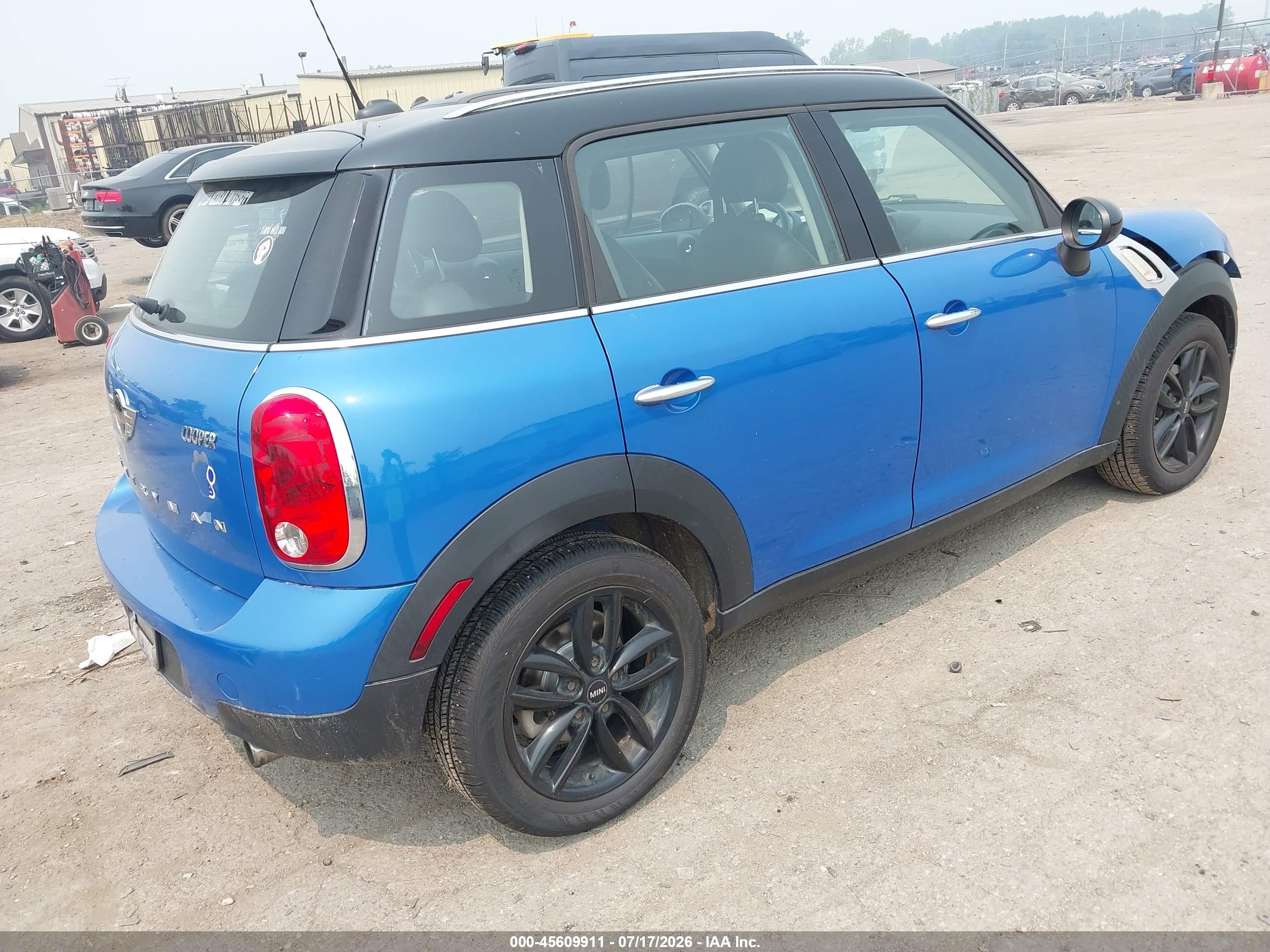 2014 Mini Countryman Cooper Синий vin: WMWZB3C58EWR42115