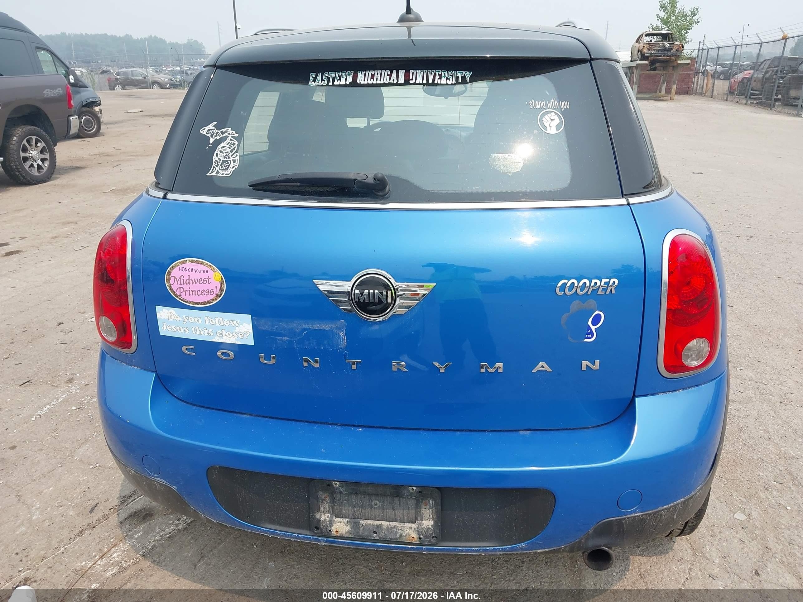 2014 Mini Countryman Cooper Синий vin: WMWZB3C58EWR42115