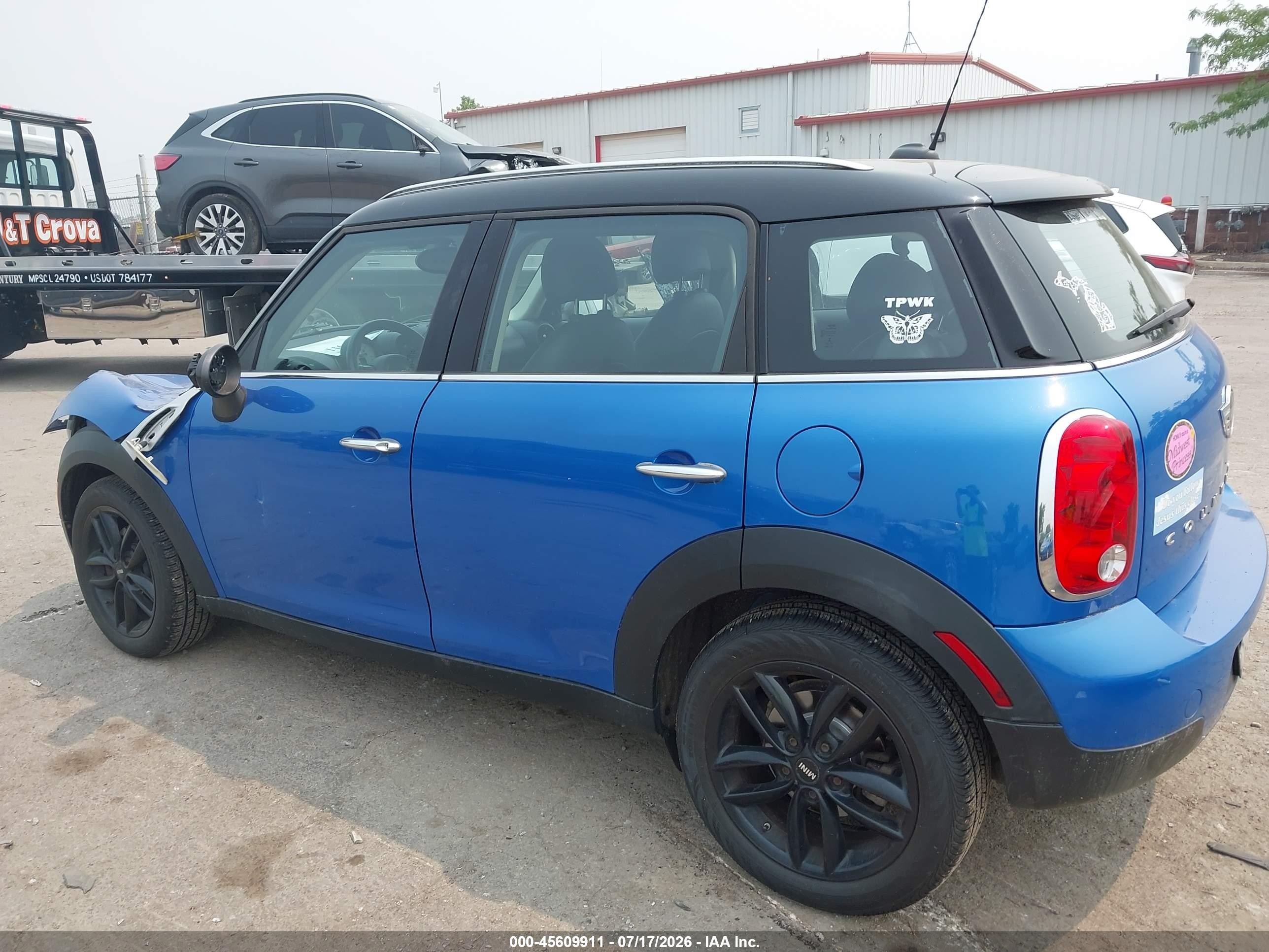 2014 Mini Countryman Cooper Синий vin: WMWZB3C58EWR42115