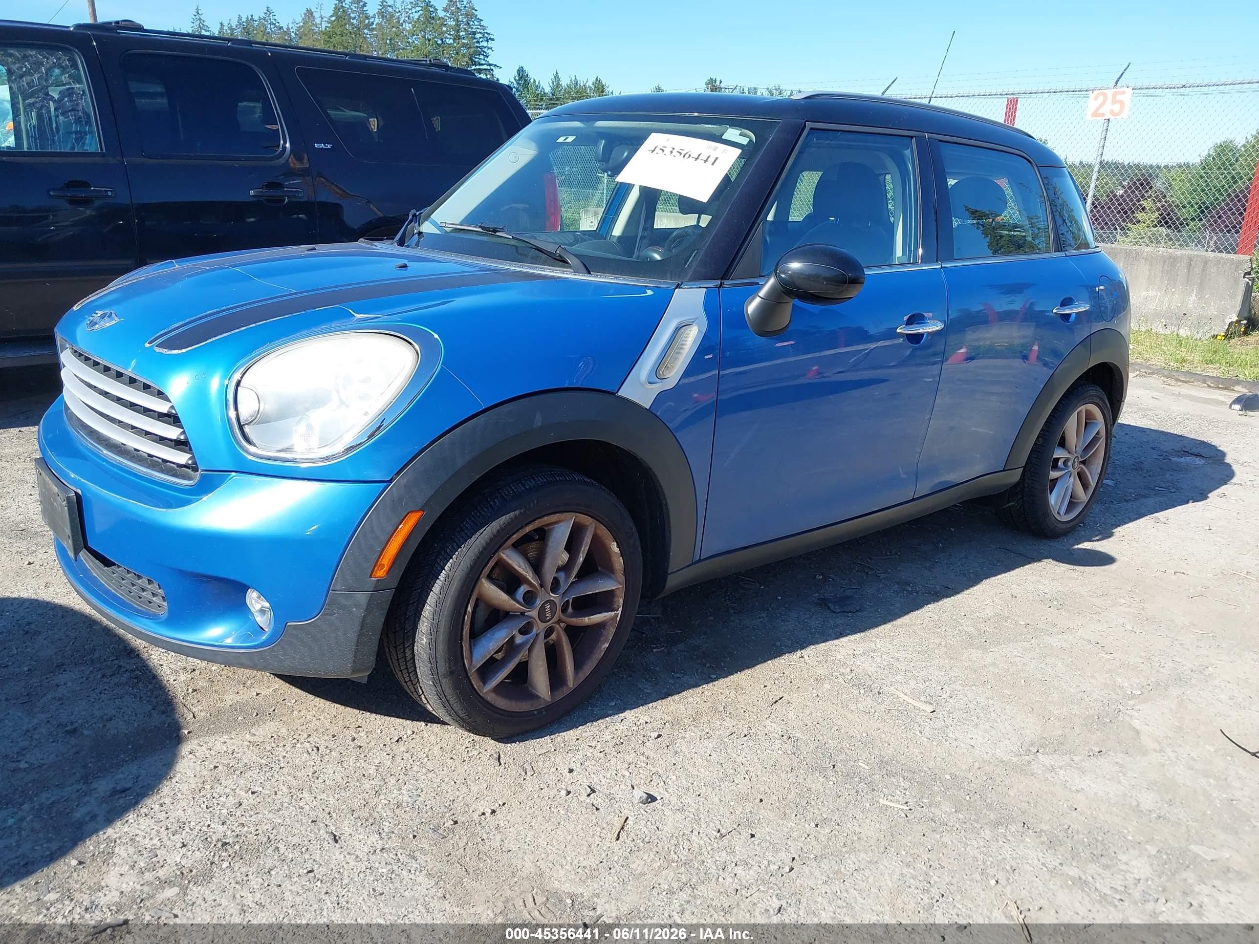 2011 Mini Cooper Countryman   Blue vin: WMWZB3C5XBWH94967