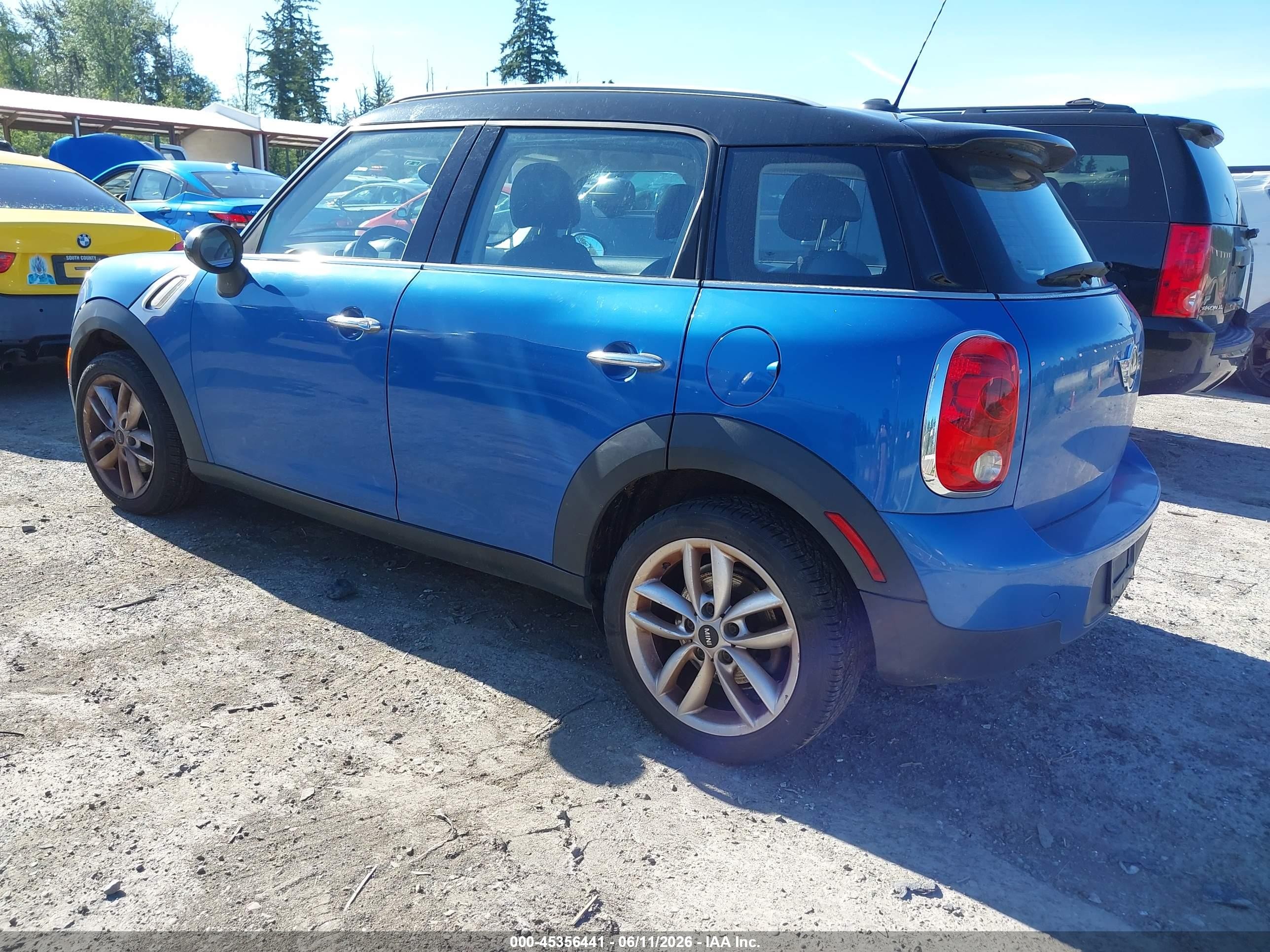2011 Mini Cooper Countryman   Blue vin: WMWZB3C5XBWH94967