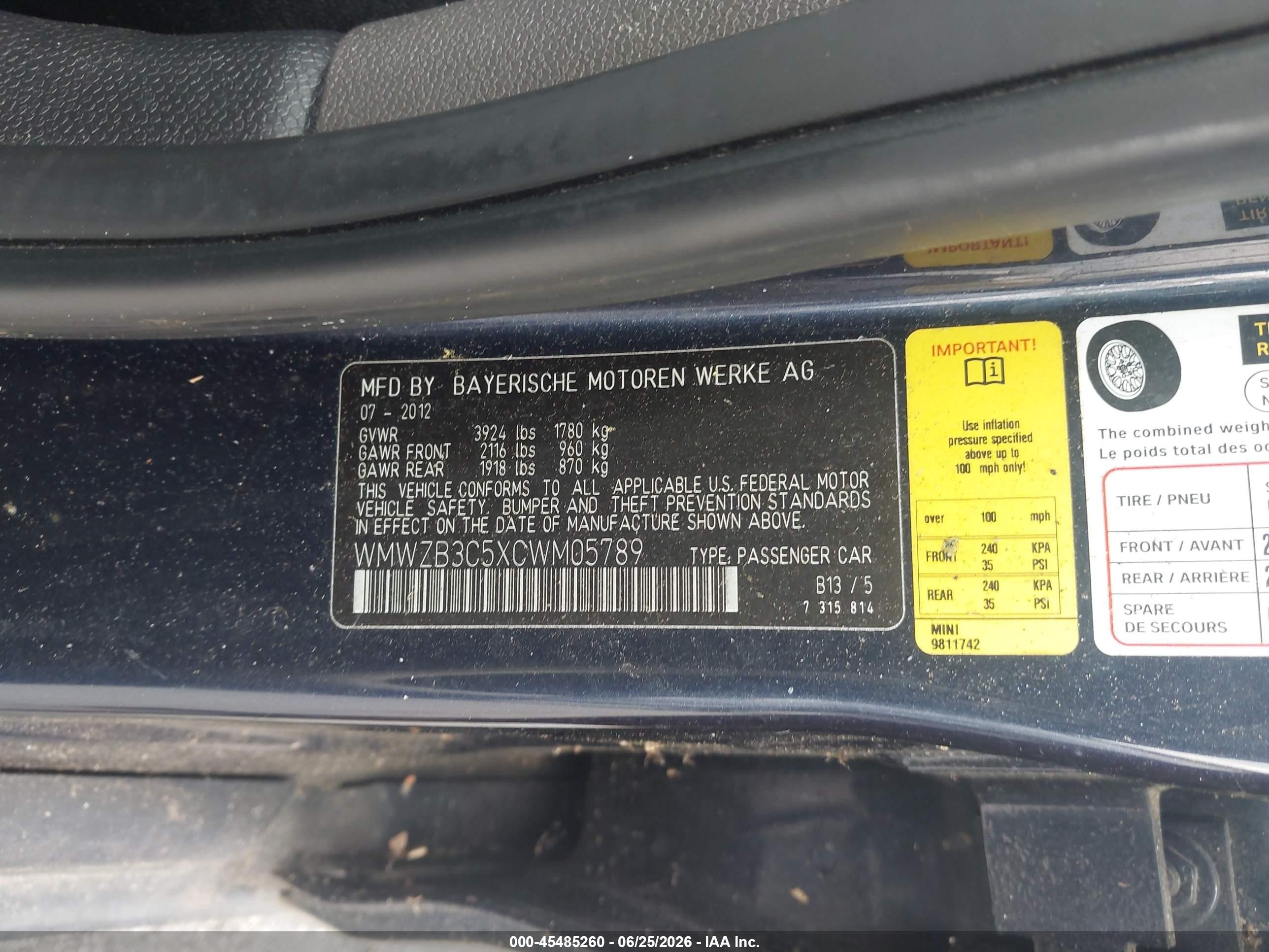 2012 Mini Cooper Countryman   Black vin: WMWZB3C5XCWM05789
