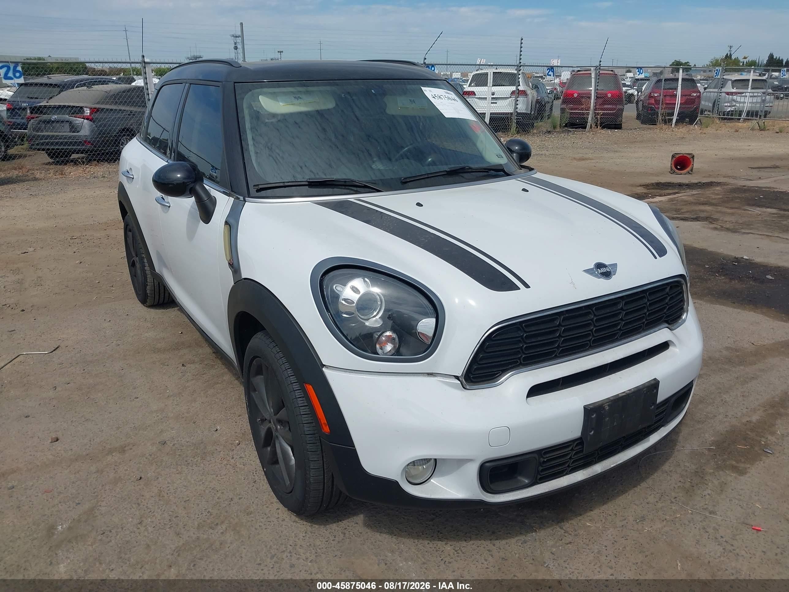 2014 Mini Countryman Cooper S White vin: WMWZC3C51EWP25857