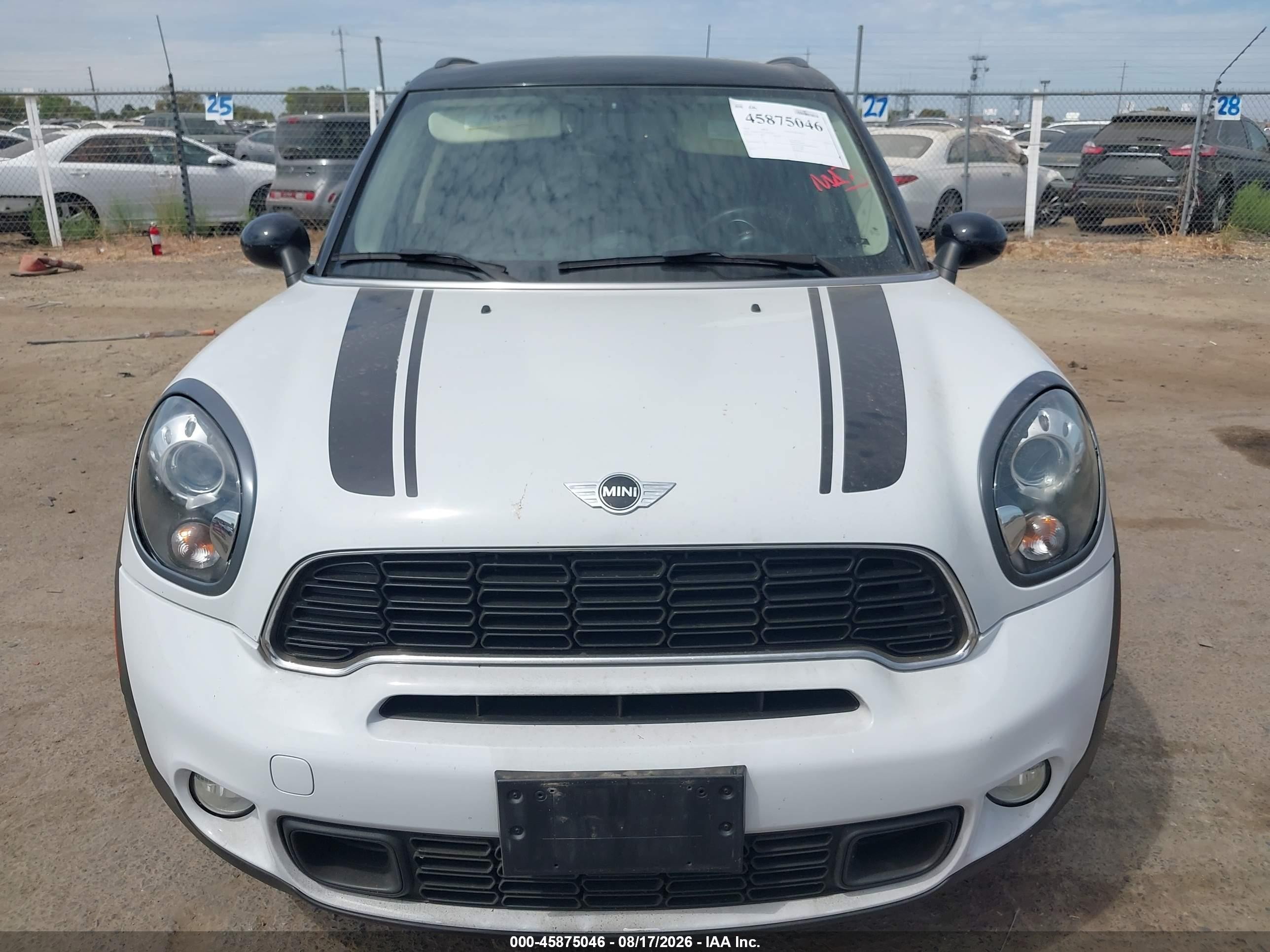 2014 Mini Countryman Cooper S White vin: WMWZC3C51EWP25857
