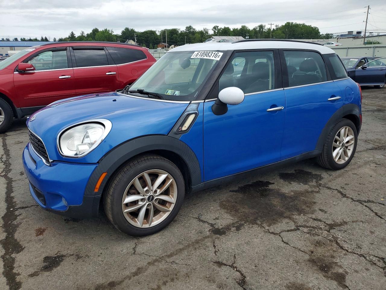 2014 Mini Cooper S Countryman Blue vin: WMWZC3C51EWP52184