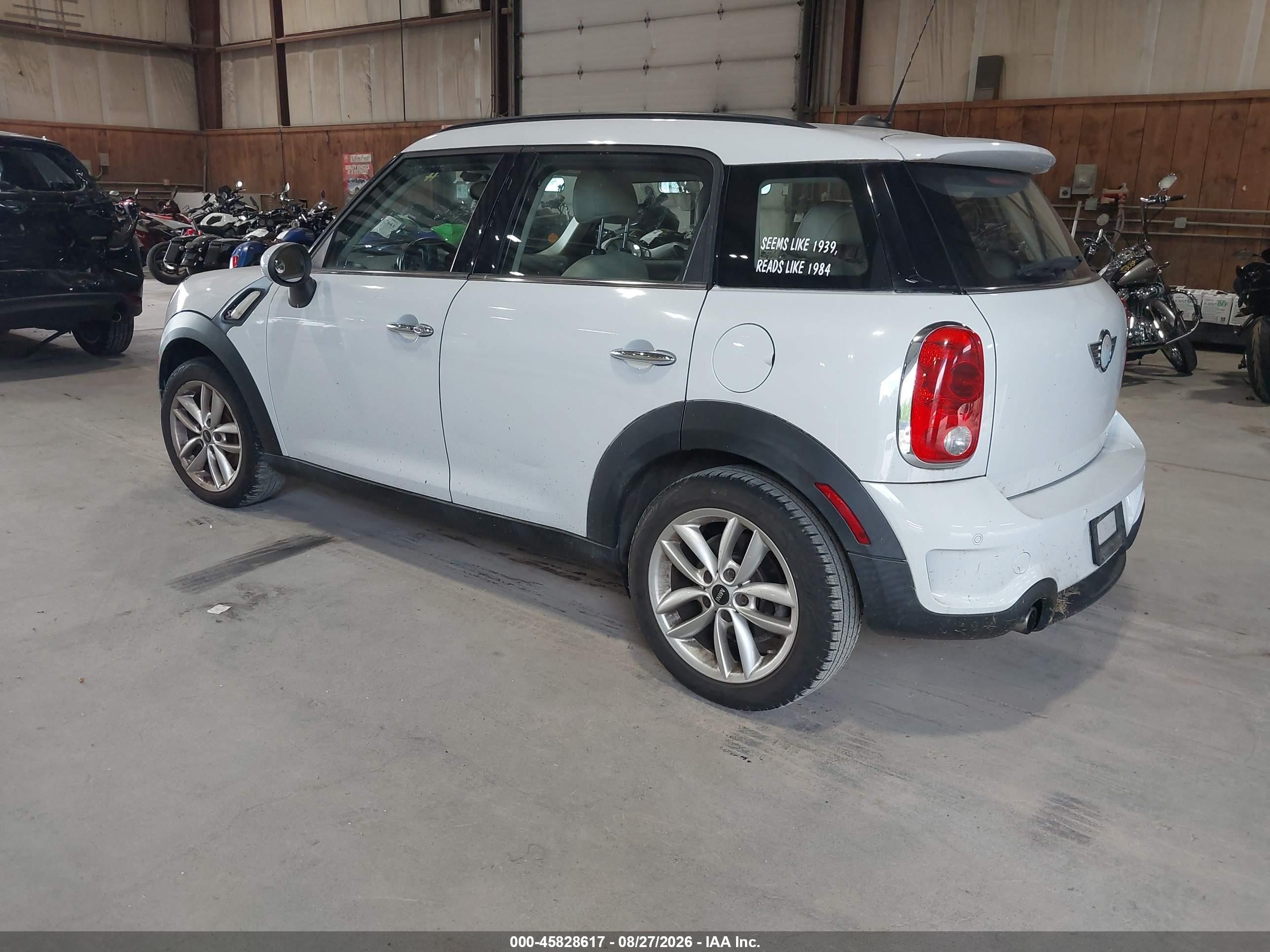 2014 Mini Countryman Cooper S Белый vin: WMWZC3C51EWP52542