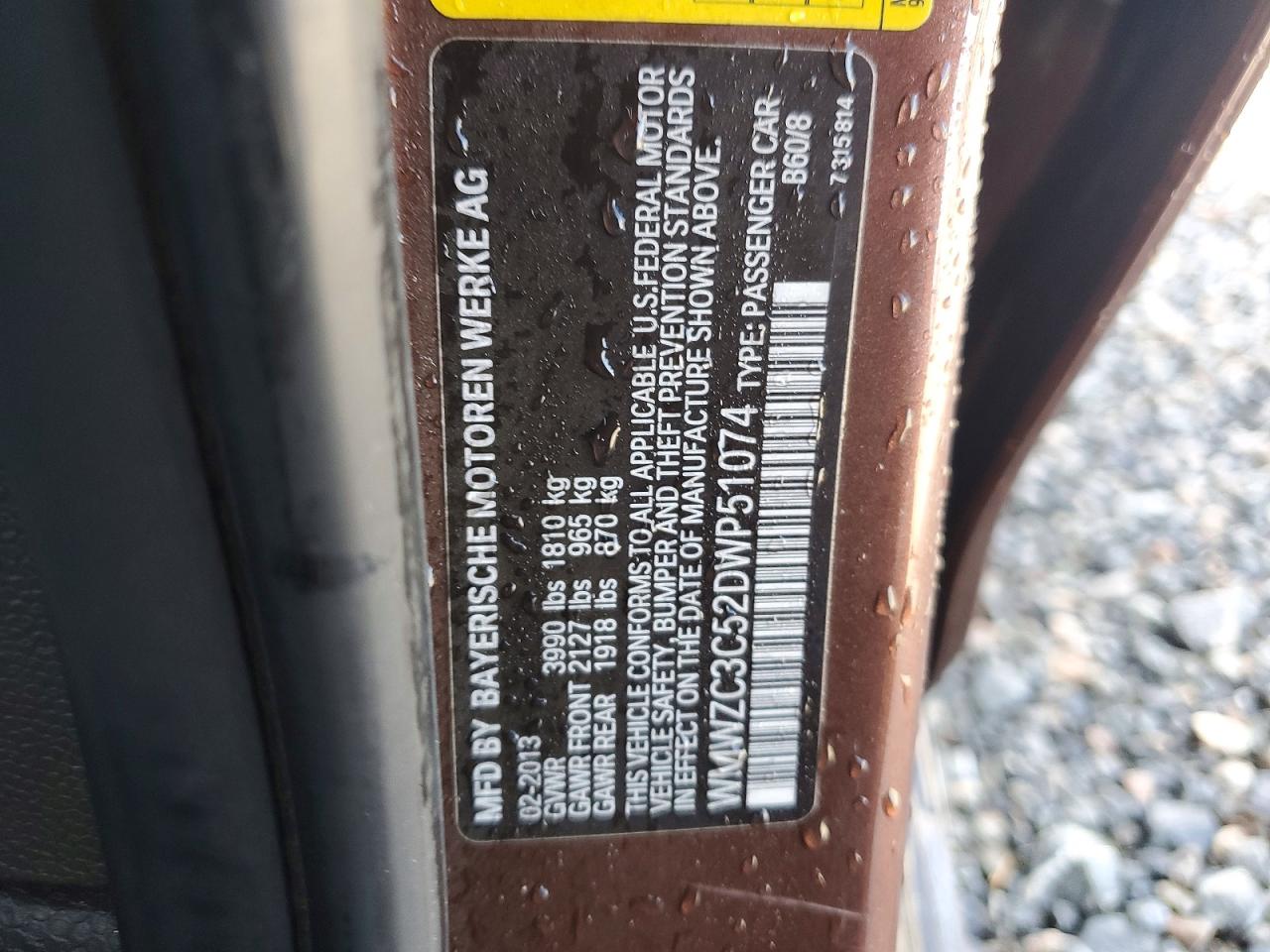 2013 Mini Cooper S Countryman Brown vin: WMWZC3C52DWP51074
