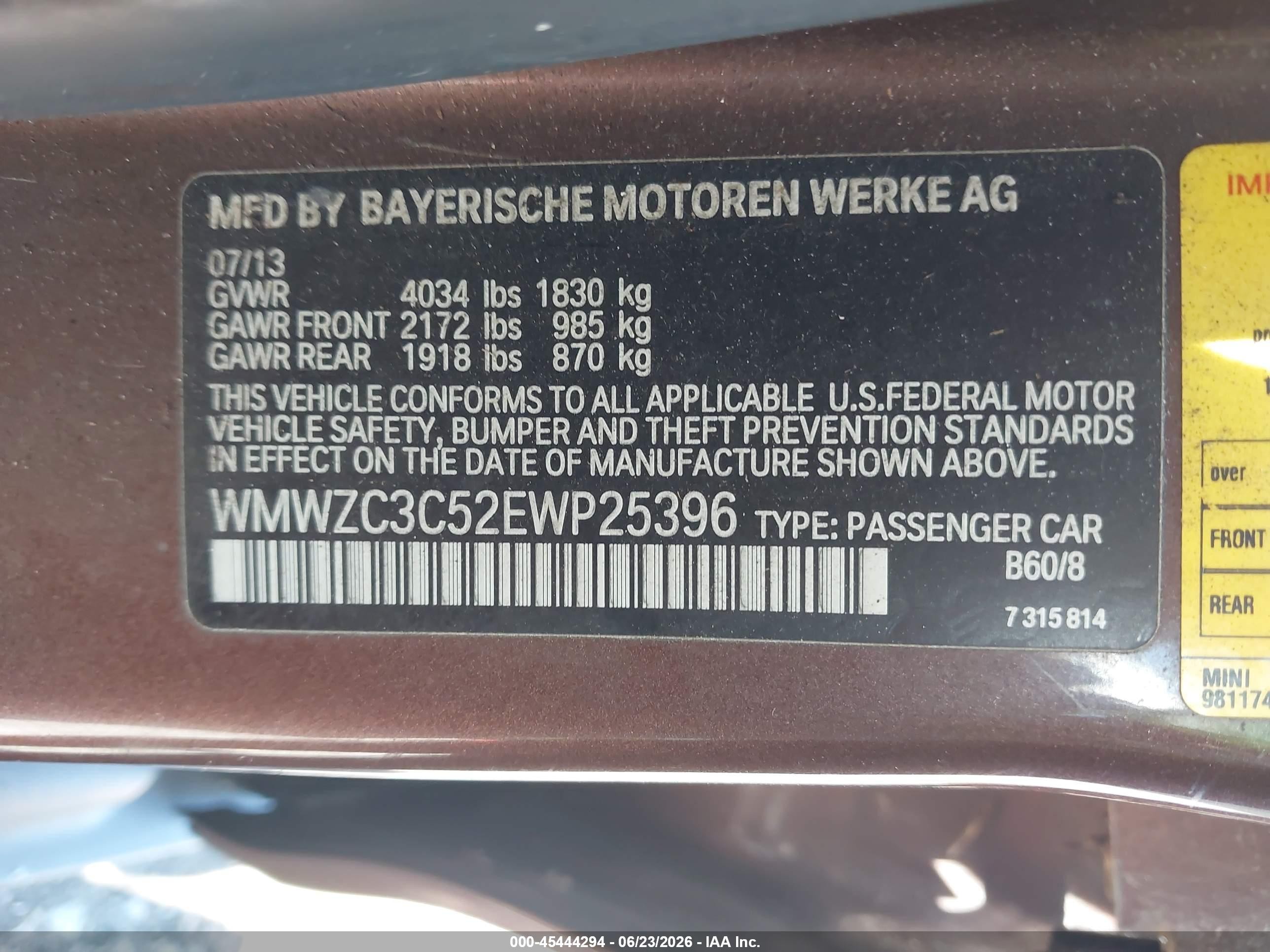 2014 Mini Countryman Cooper S Brown vin: WMWZC3C52EWP25396