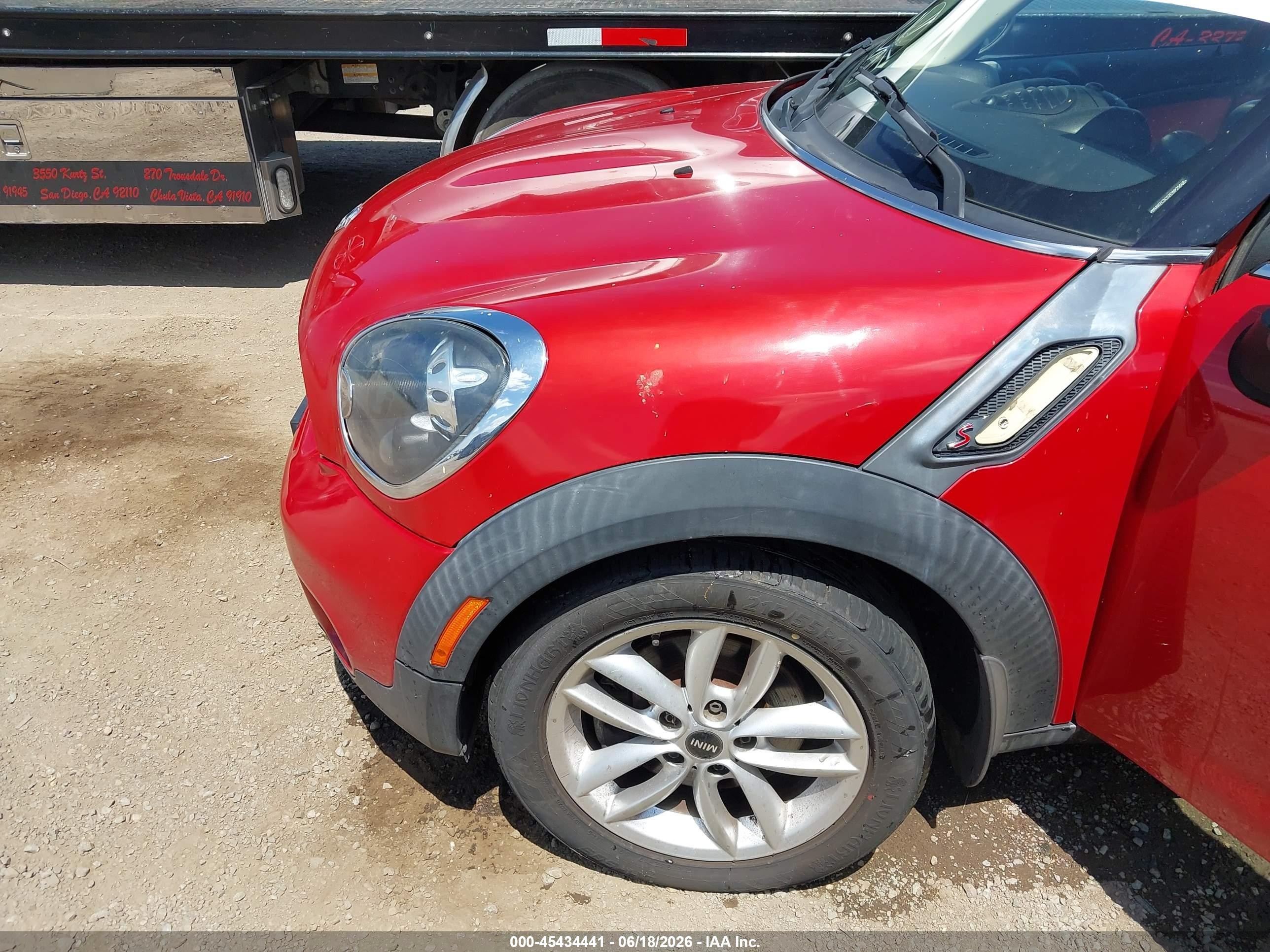 2014 Mini Countryman Cooper S Красный vin: WMWZC3C52EWP25608