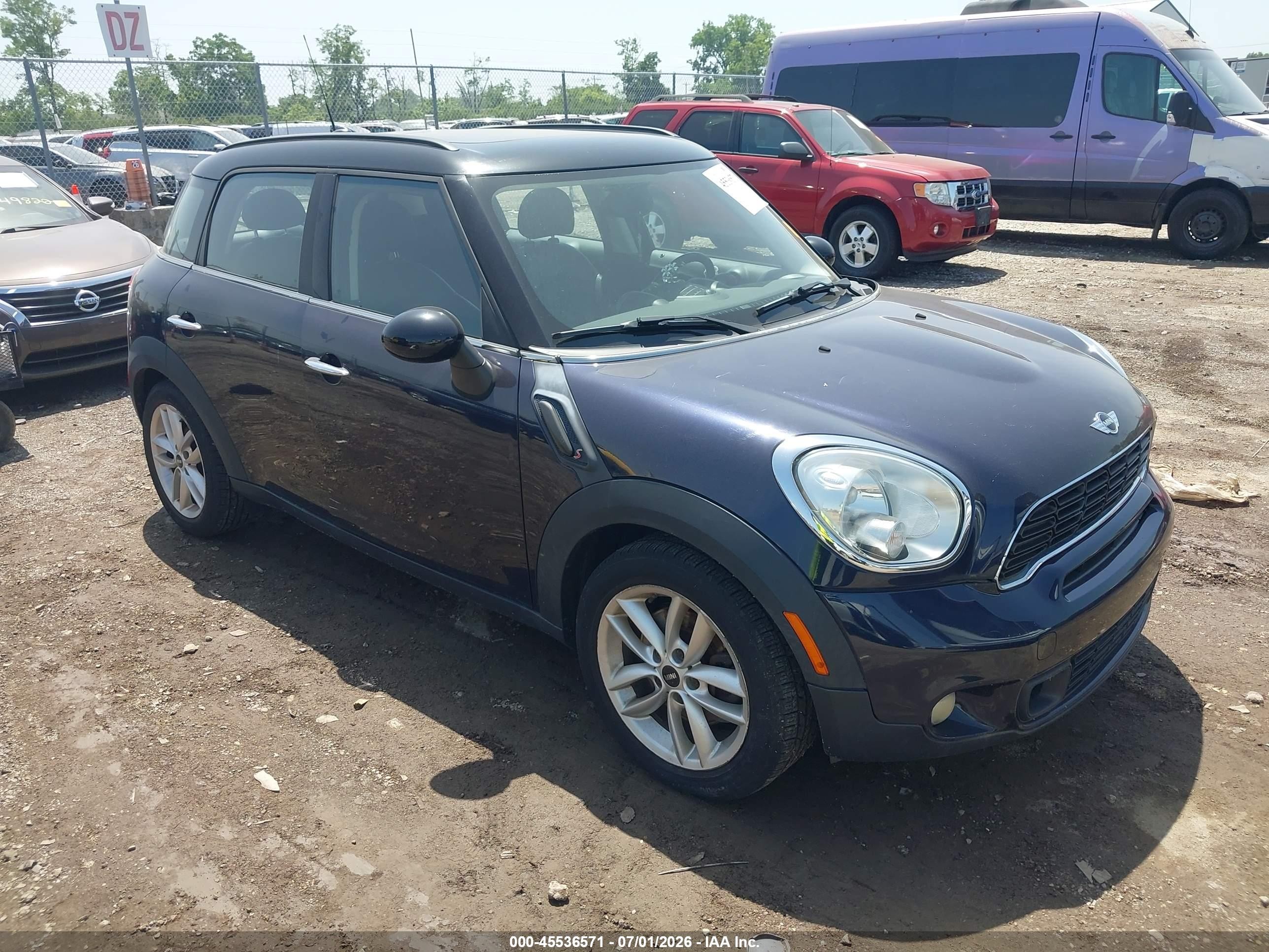 2012 Mini Cooper S Countryman   Blue vin: WMWZC3C53CWL81011