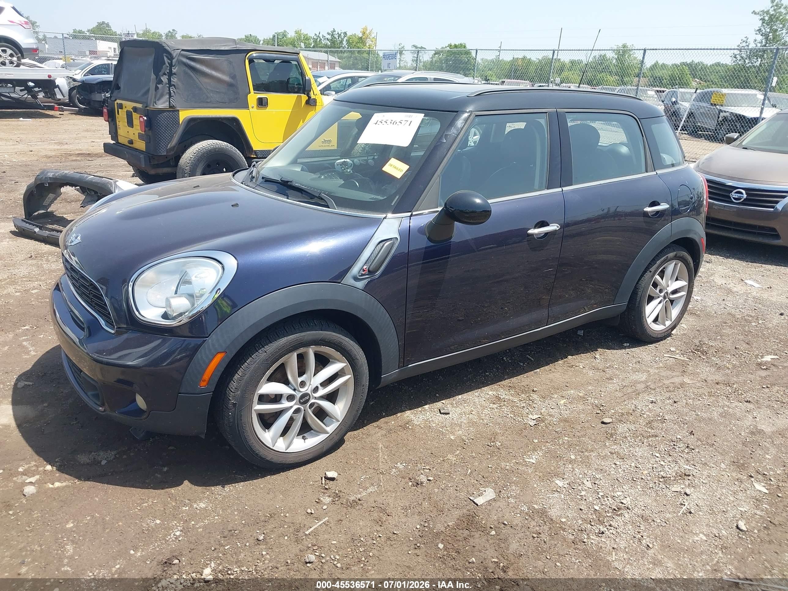2012 Mini Cooper S Countryman   Blue vin: WMWZC3C53CWL81011