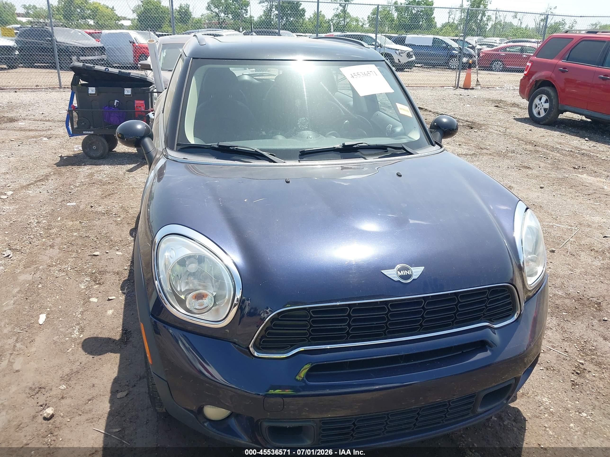 2012 Mini Cooper S Countryman   Blue vin: WMWZC3C53CWL81011