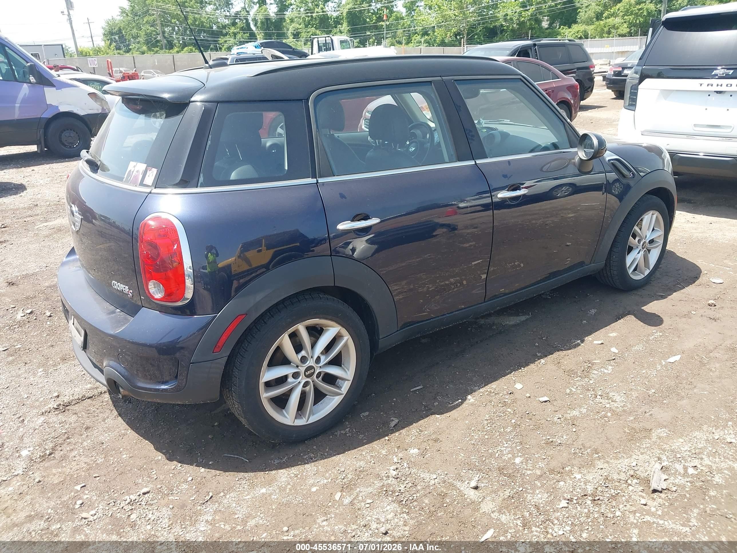 2012 Mini Cooper S Countryman   Blue vin: WMWZC3C53CWL81011