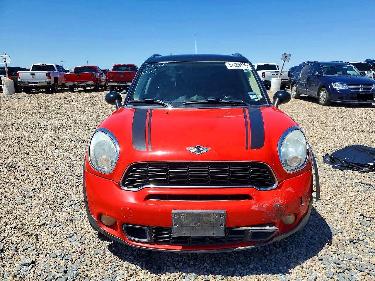 2012 Mini Cooper S Countryman Red vin: WMWZC3C53CWM27677
