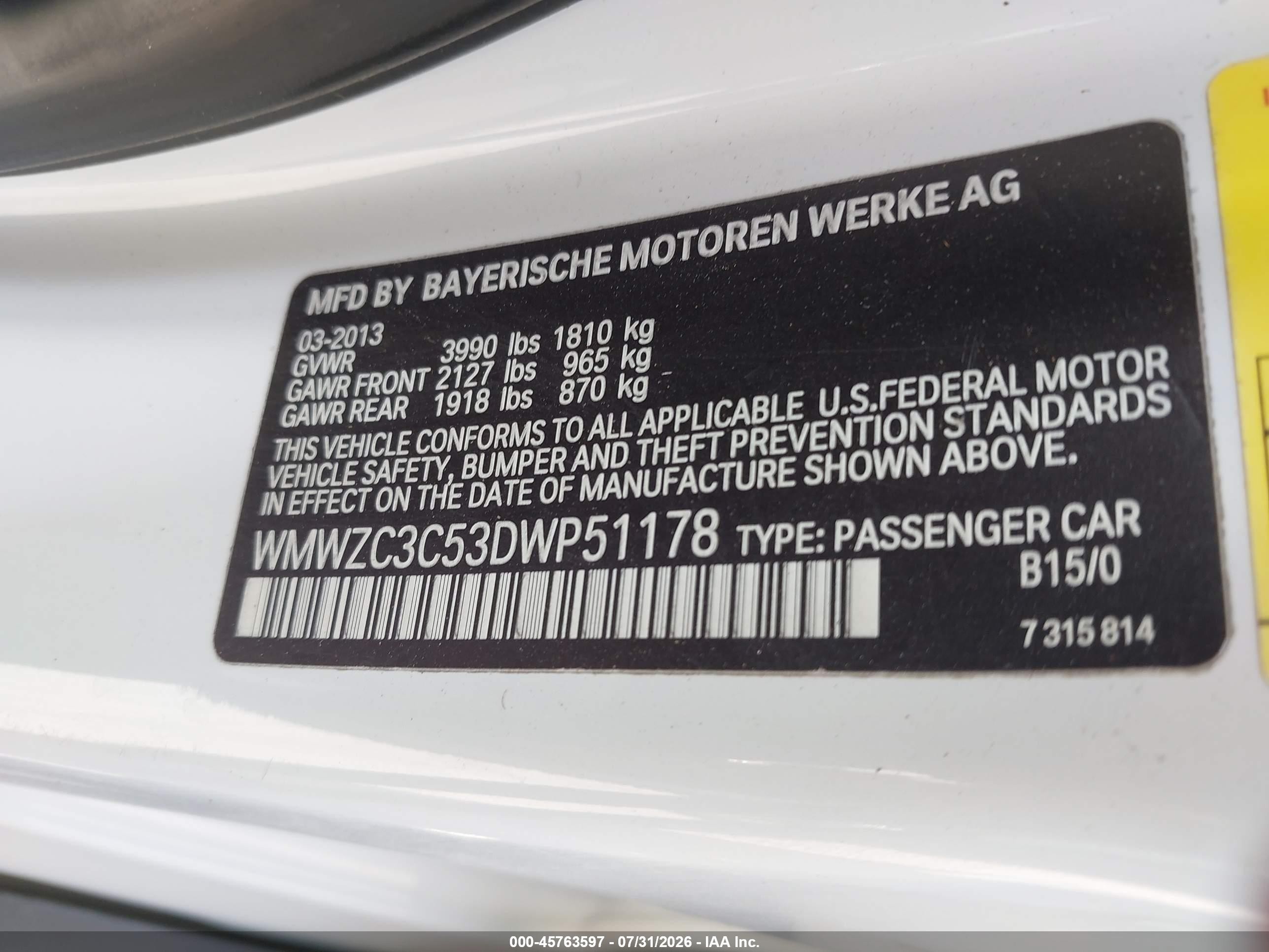 2013 Mini Countryman Cooper S White vin: WMWZC3C53DWP51178