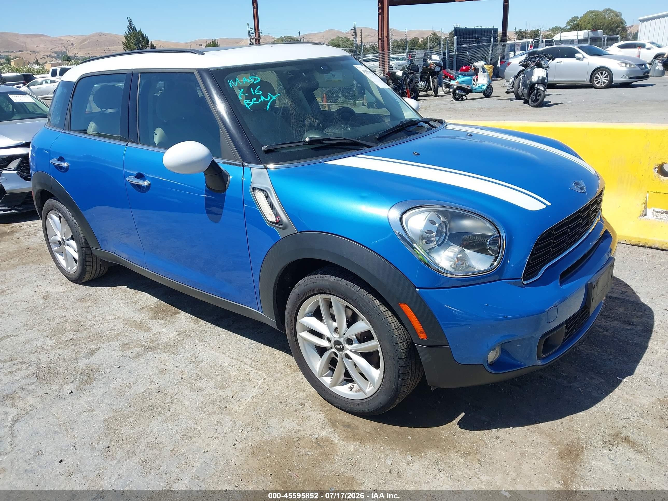 2014 Mini Countryman Cooper S Blue vin: WMWZC3C53EWP25956
