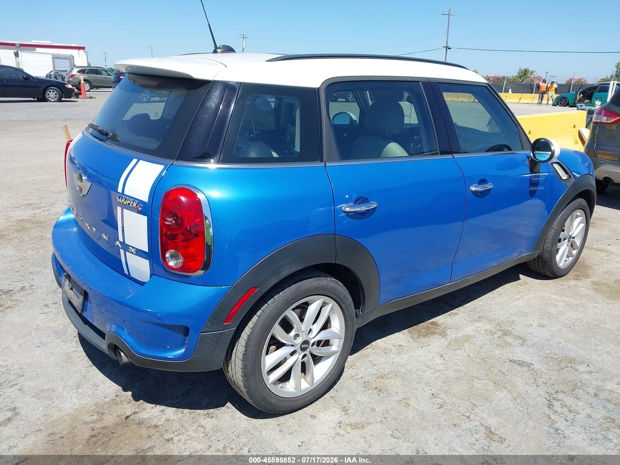 2014 Mini Countryman Cooper S Blue vin: WMWZC3C53EWP25956