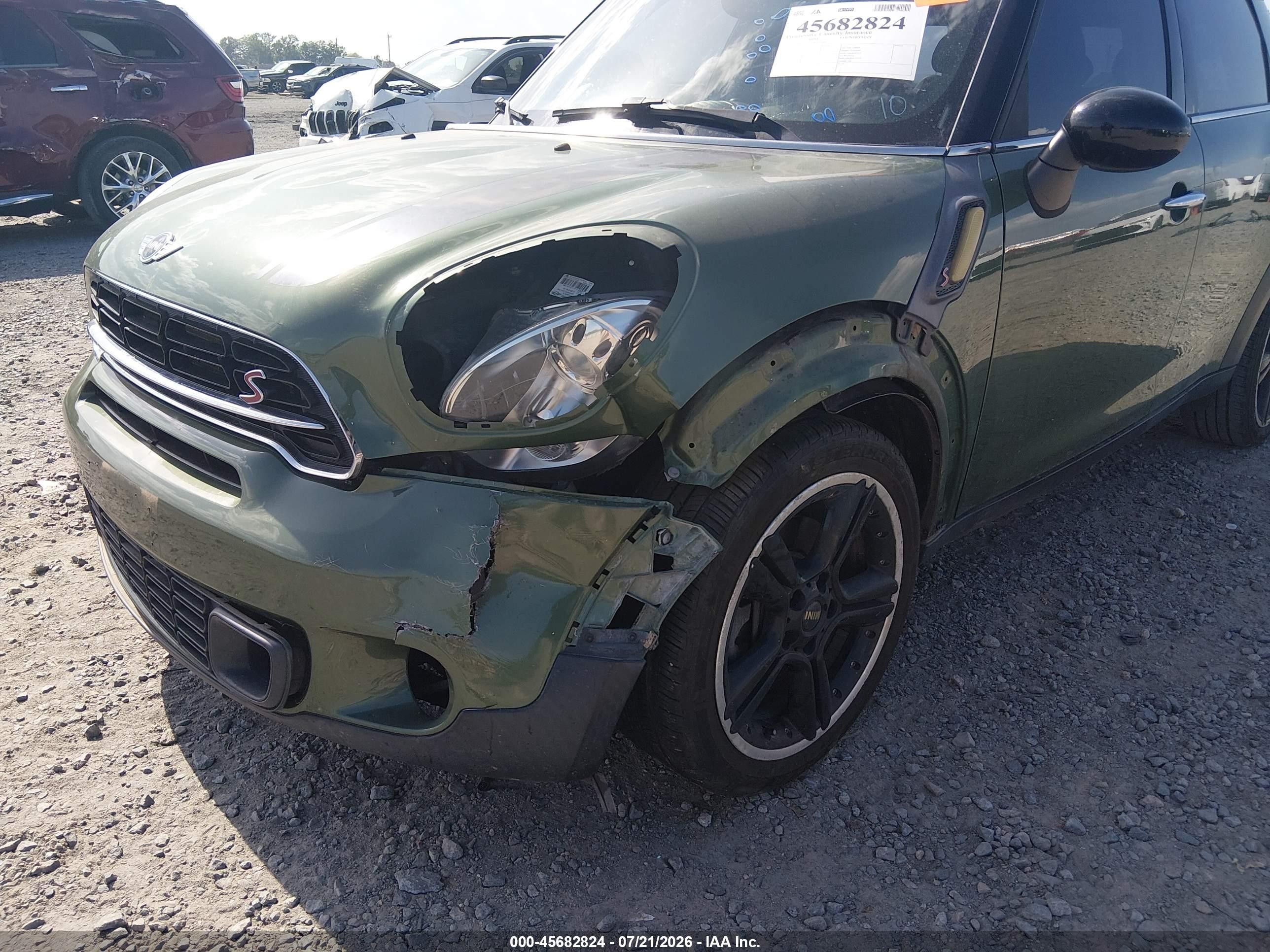 2015 Mini Countryman Cooper S Зеленый vin: WMWZC3C53FWT03509