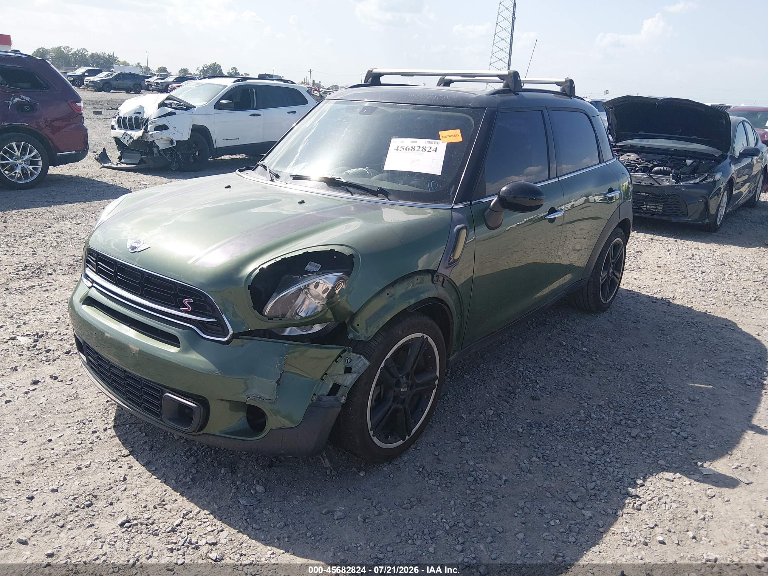2015 Mini Countryman Cooper S Зеленый vin: WMWZC3C53FWT03509