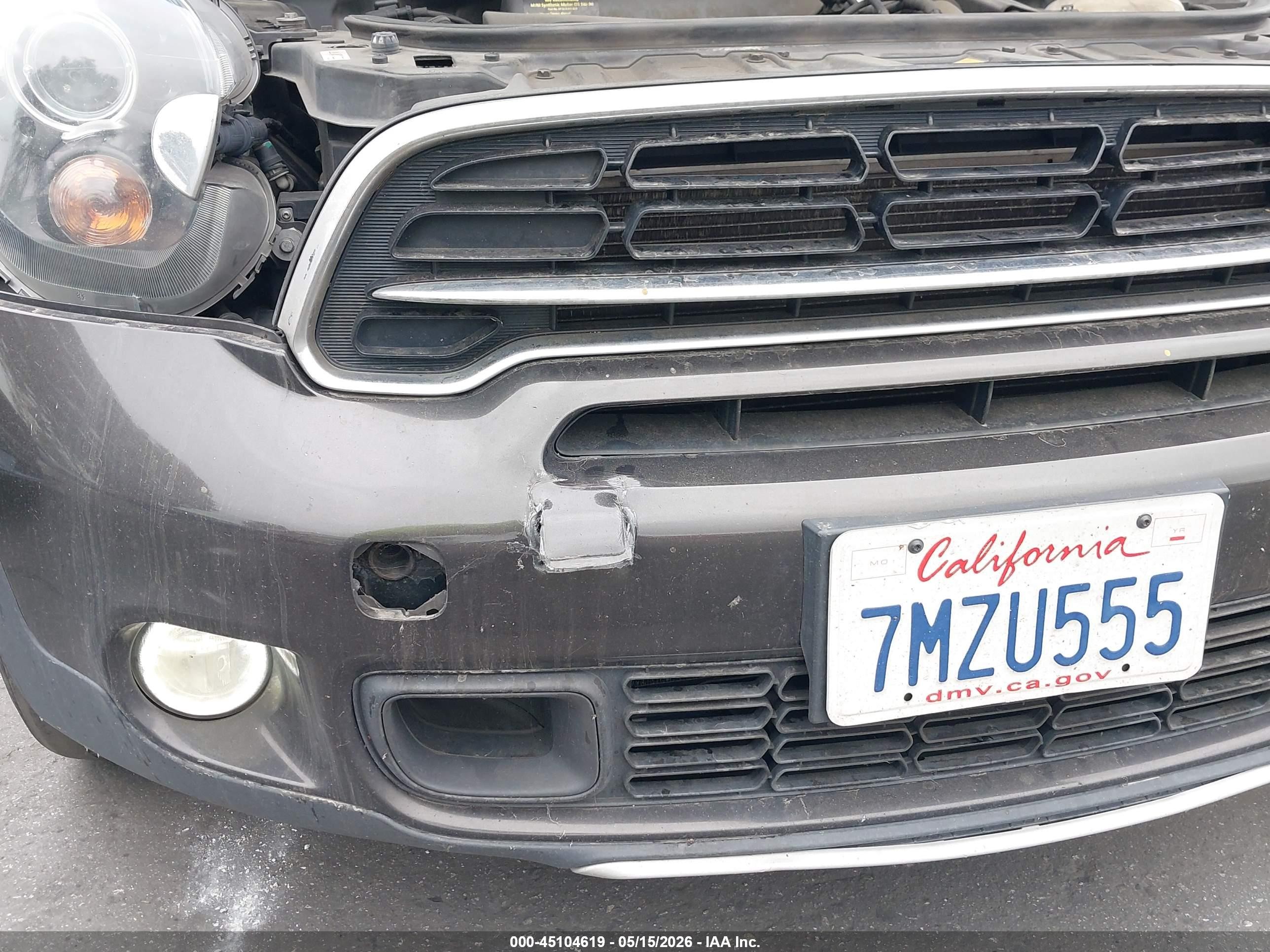 2015 Mini Countryman Cooper S Gray vin: WMWZC3C53FWT06510