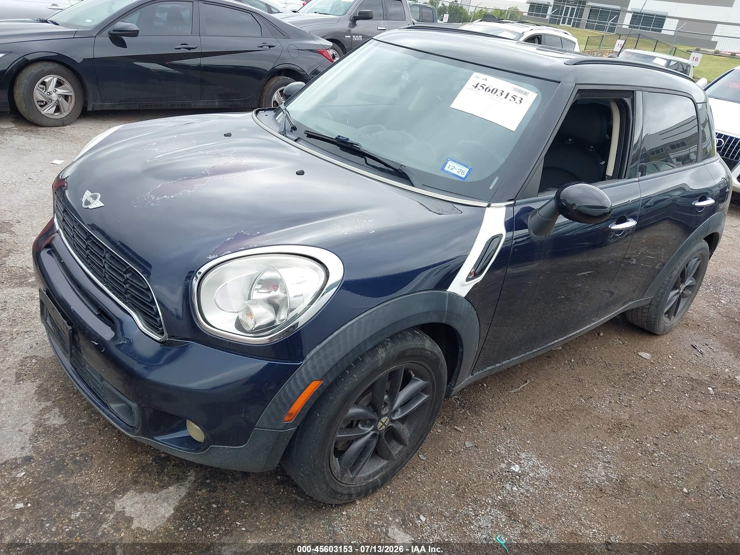 2012 Mini Cooper S Countryman   Dark Blue vin: WMWZC3C54CWL84726