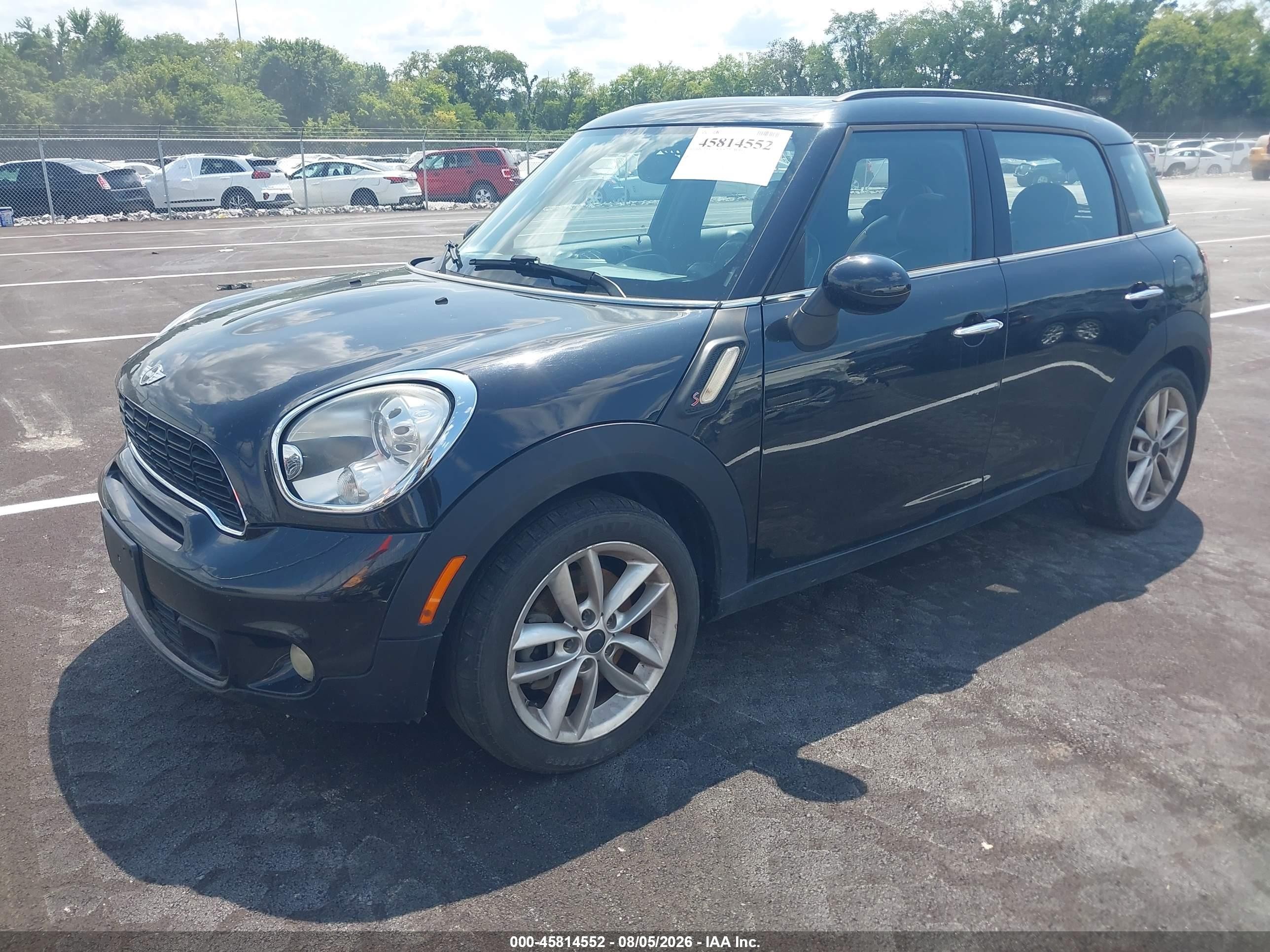 2012 Mini Cooper S Countryman   Black vin: WMWZC3C54CWL85293