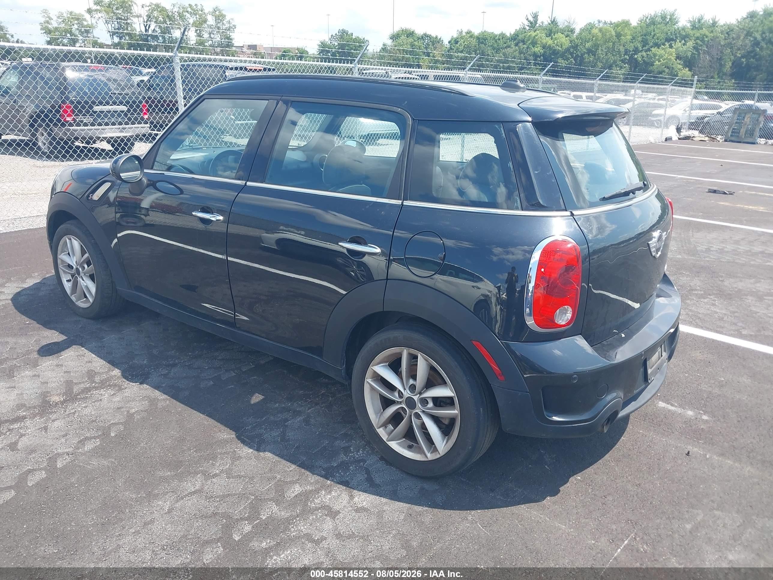 2012 Mini Cooper S Countryman   Black vin: WMWZC3C54CWL85293