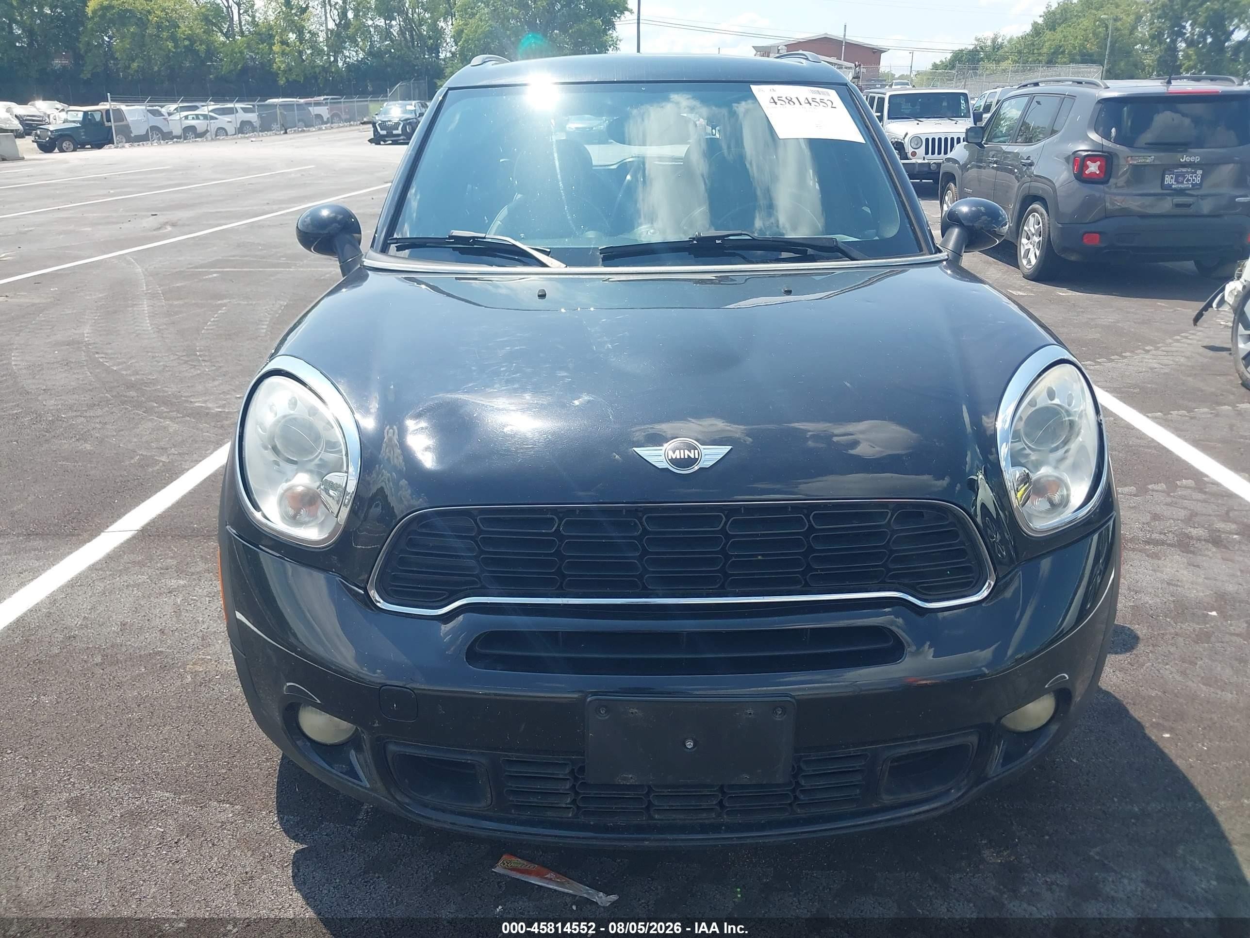 2012 Mini Cooper S Countryman   Black vin: WMWZC3C54CWL85293
