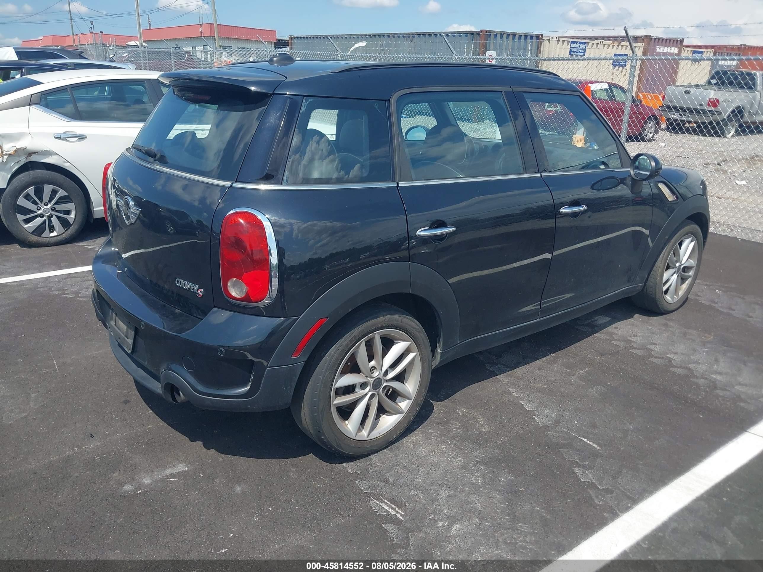 2012 Mini Cooper S Countryman   Black vin: WMWZC3C54CWL85293