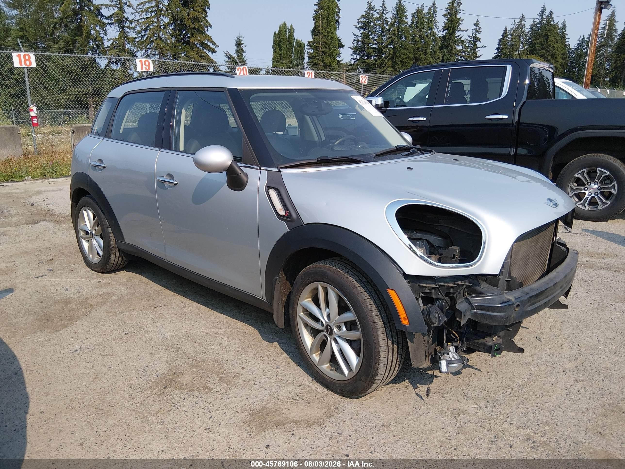 2014 Mini Countryman Cooper S Light Blue vin: WMWZC3C54EWP28509