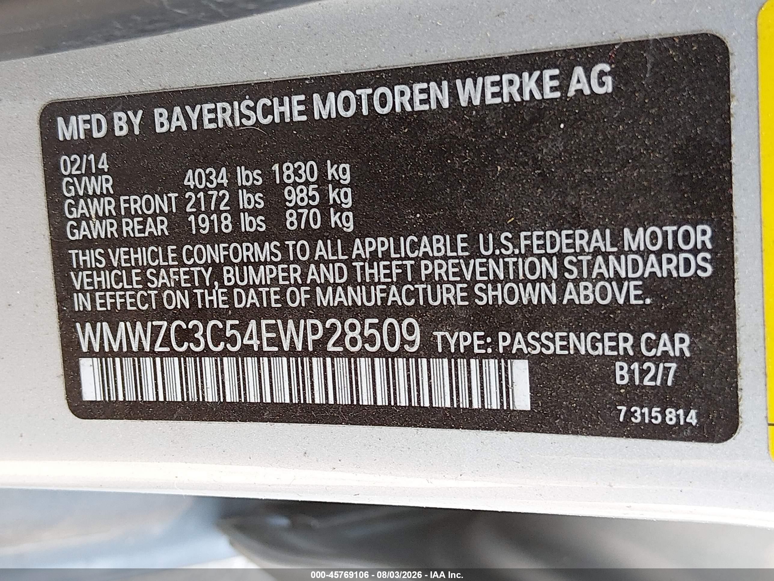 2014 Mini Countryman Cooper S Light Blue vin: WMWZC3C54EWP28509