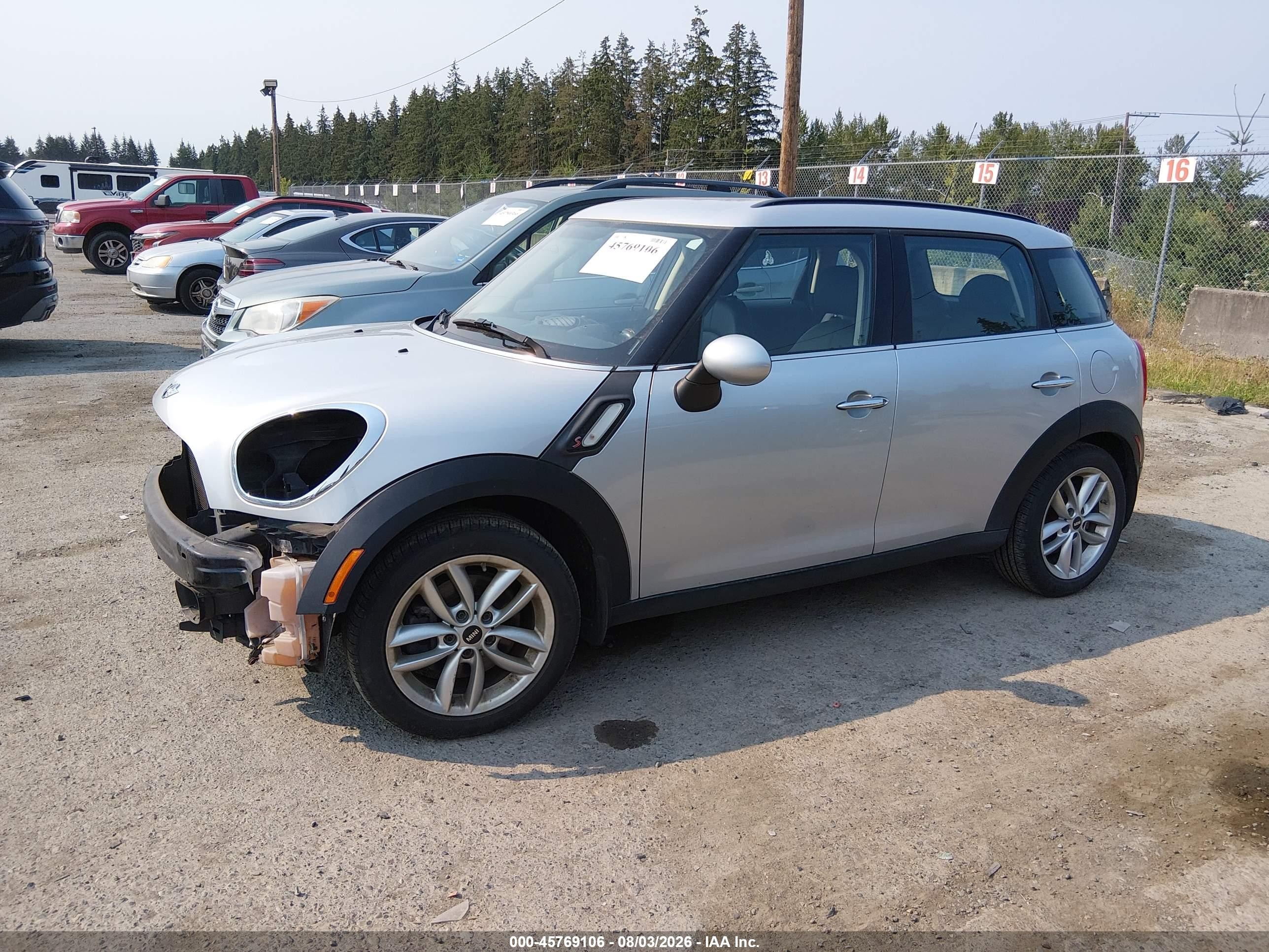 2014 Mini Countryman Cooper S Light Blue vin: WMWZC3C54EWP28509