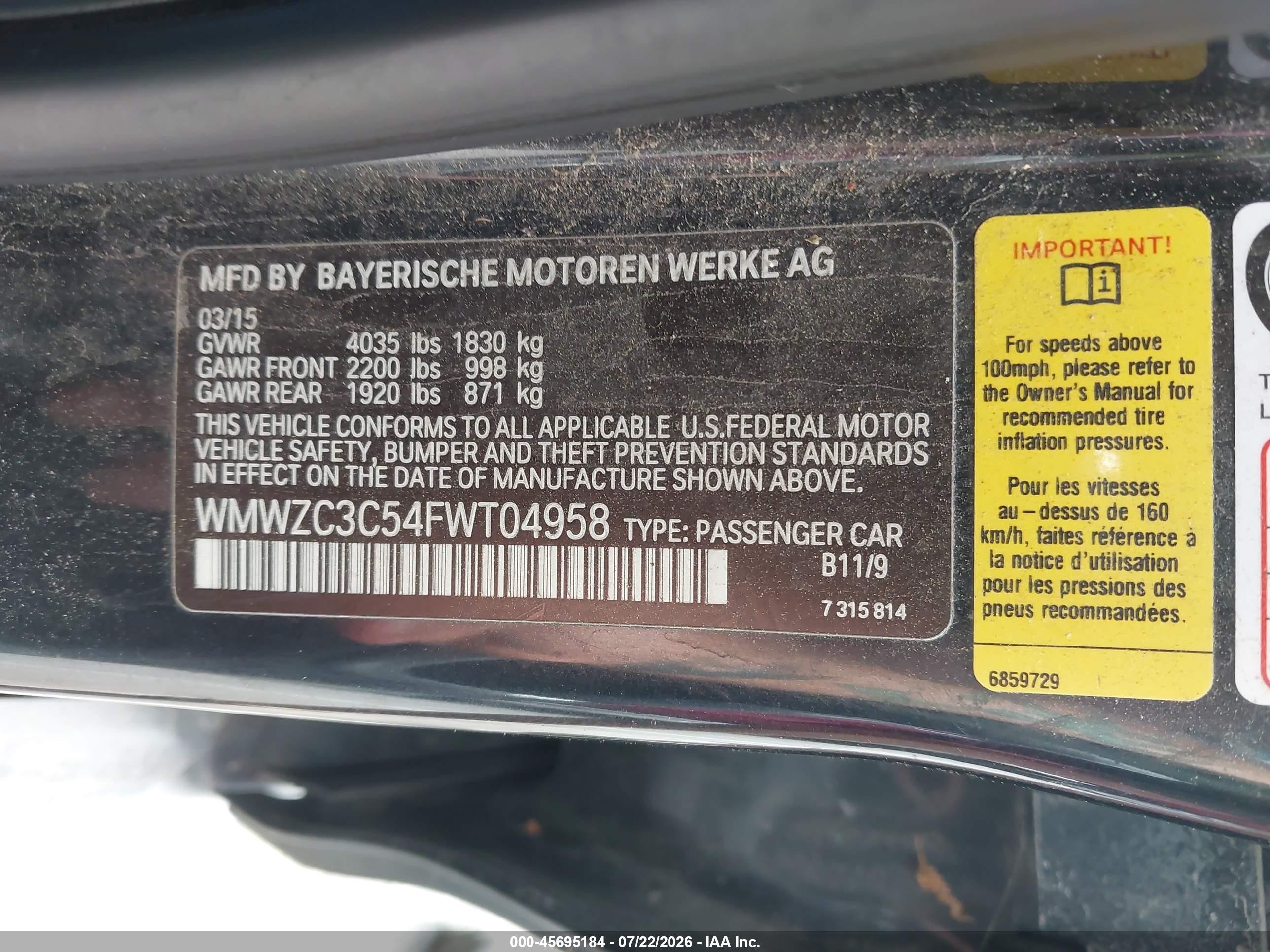 2015 Mini Countryman Cooper S Черный vin: WMWZC3C54FWT04958