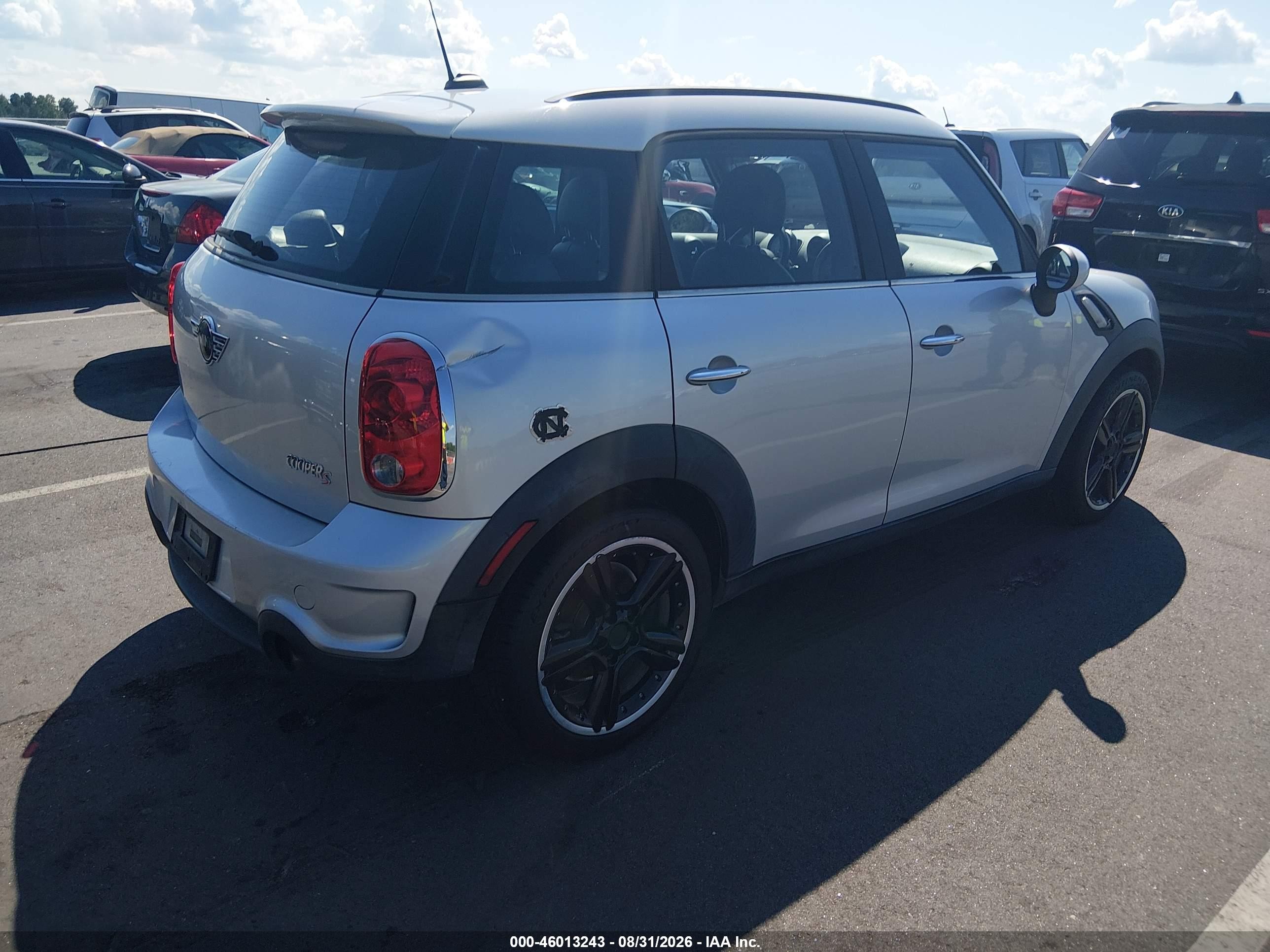 2012 Mini Cooper S Countryman   Silver vin: WMWZC3C55CWL83715