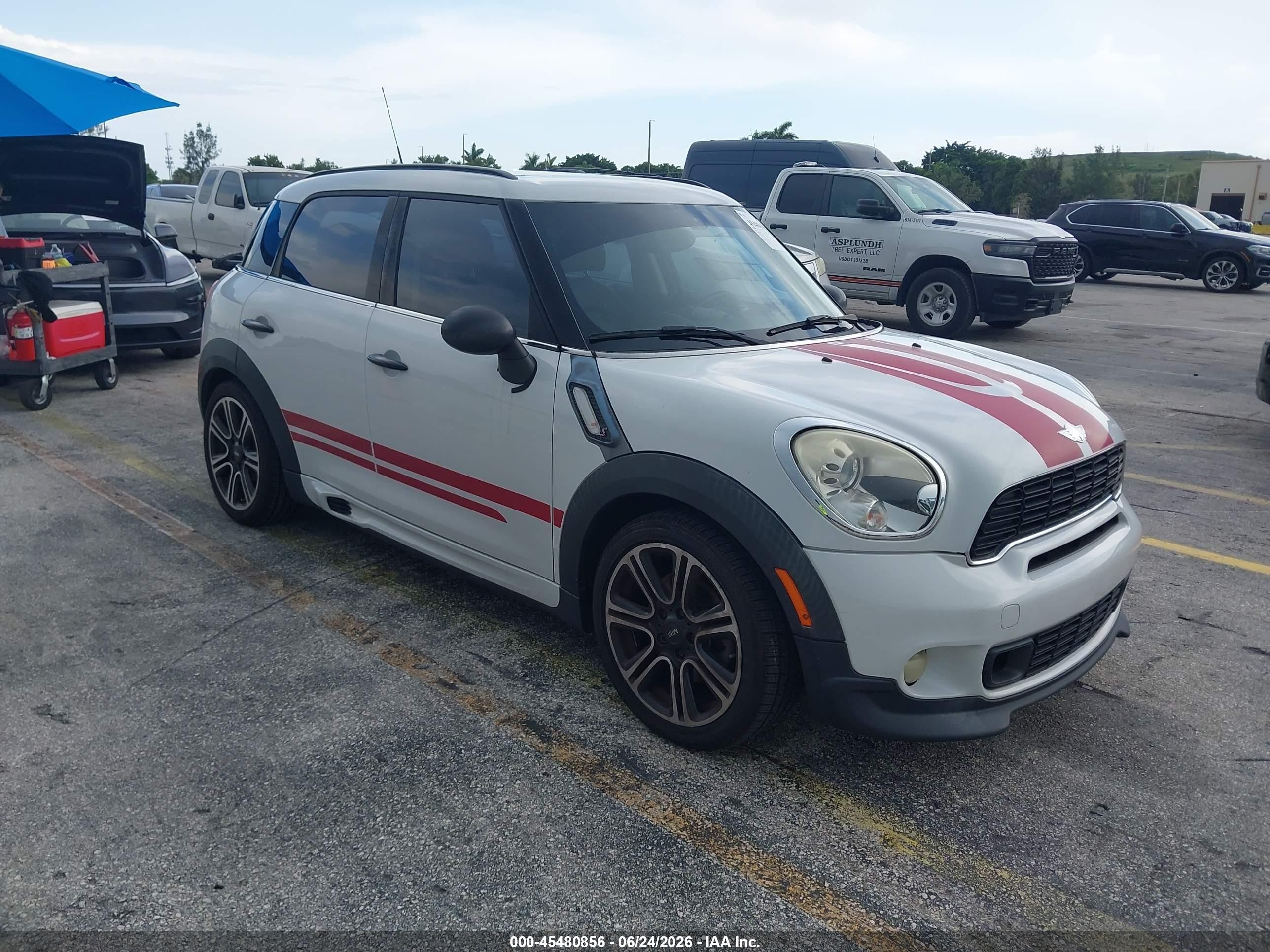 2014 Mini Countryman Cooper S White vin: WMWZC3C55EWP25134