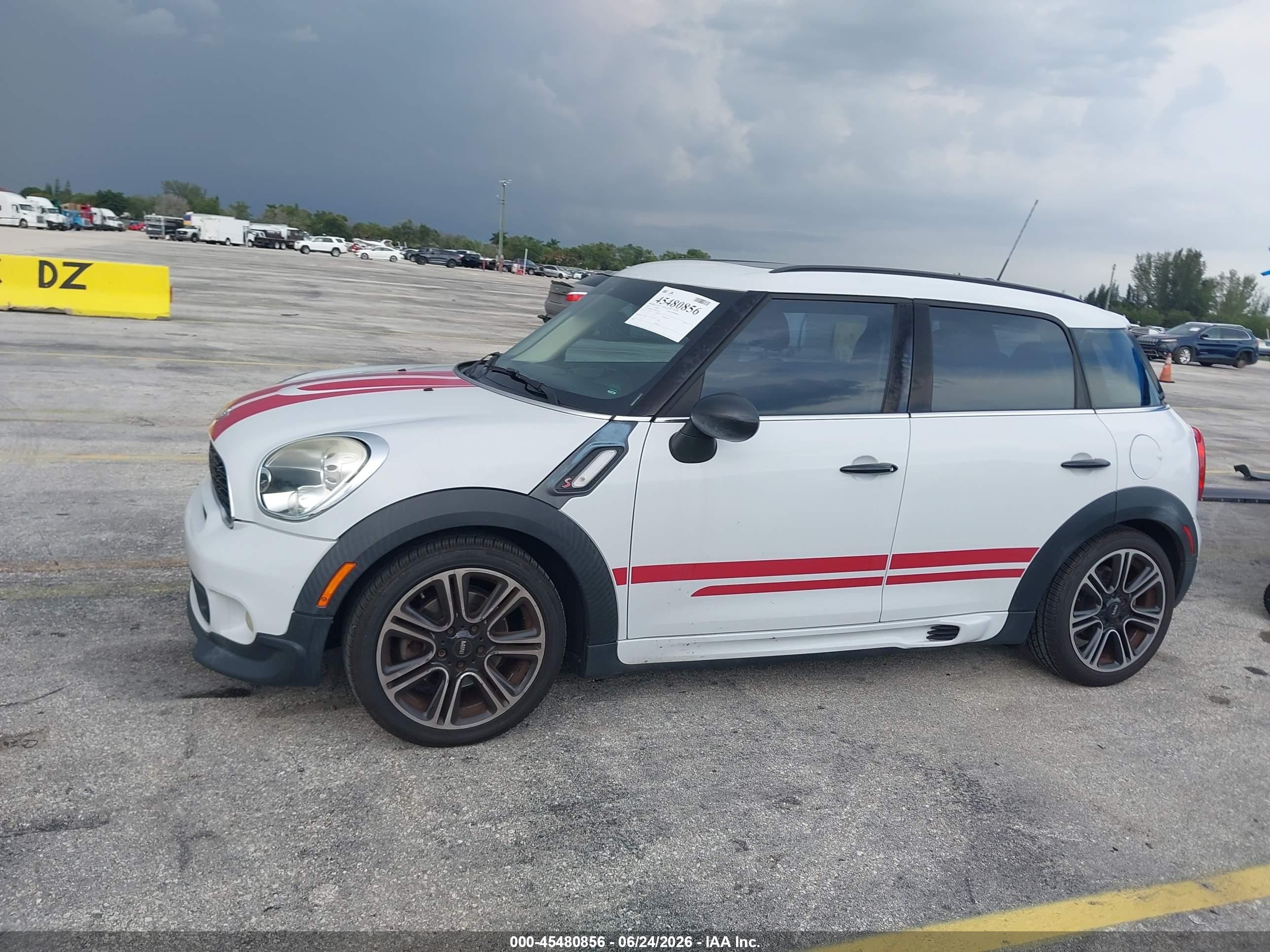 2014 Mini Countryman Cooper S White vin: WMWZC3C55EWP25134