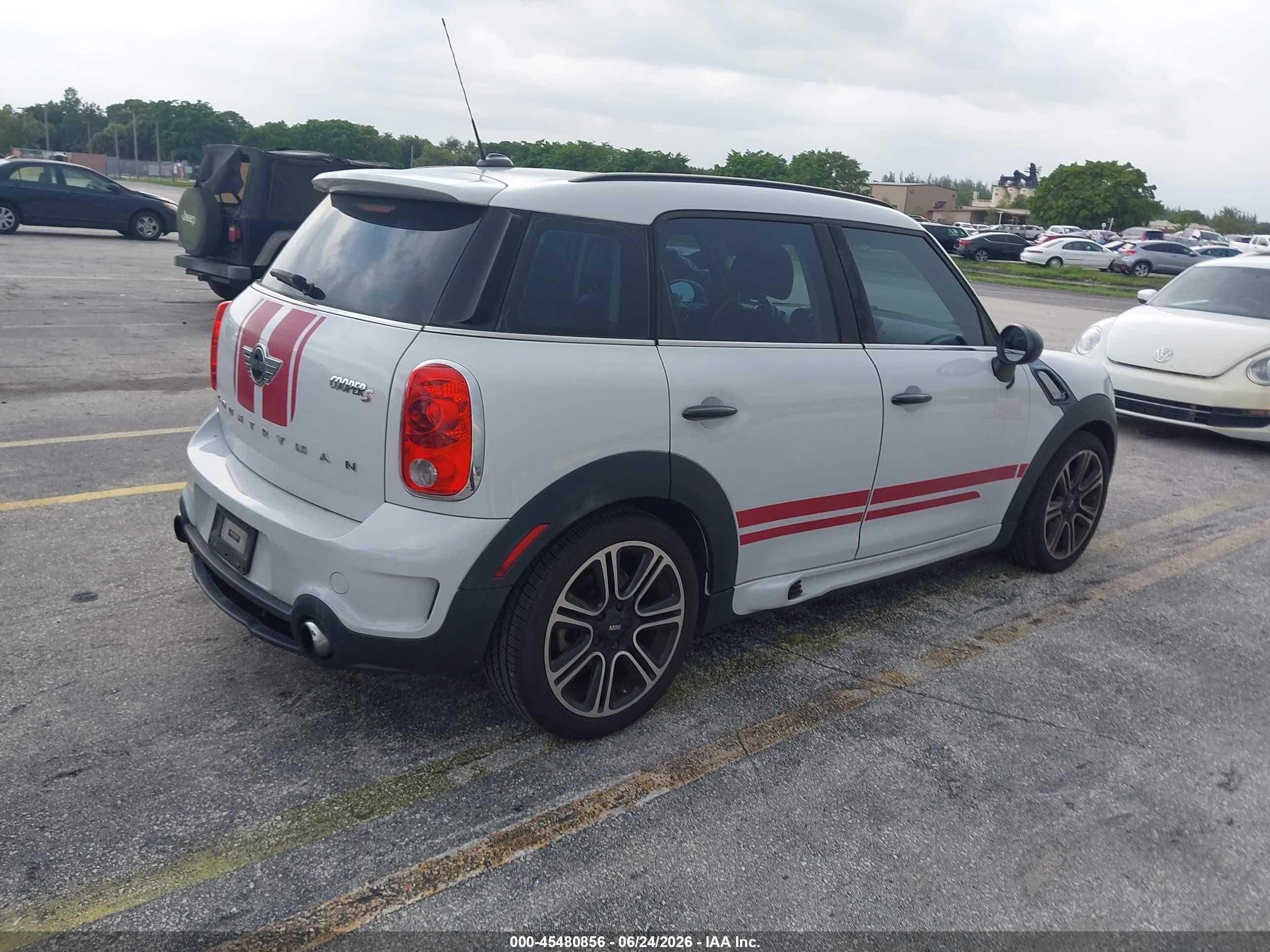 2014 Mini Countryman Cooper S White vin: WMWZC3C55EWP25134