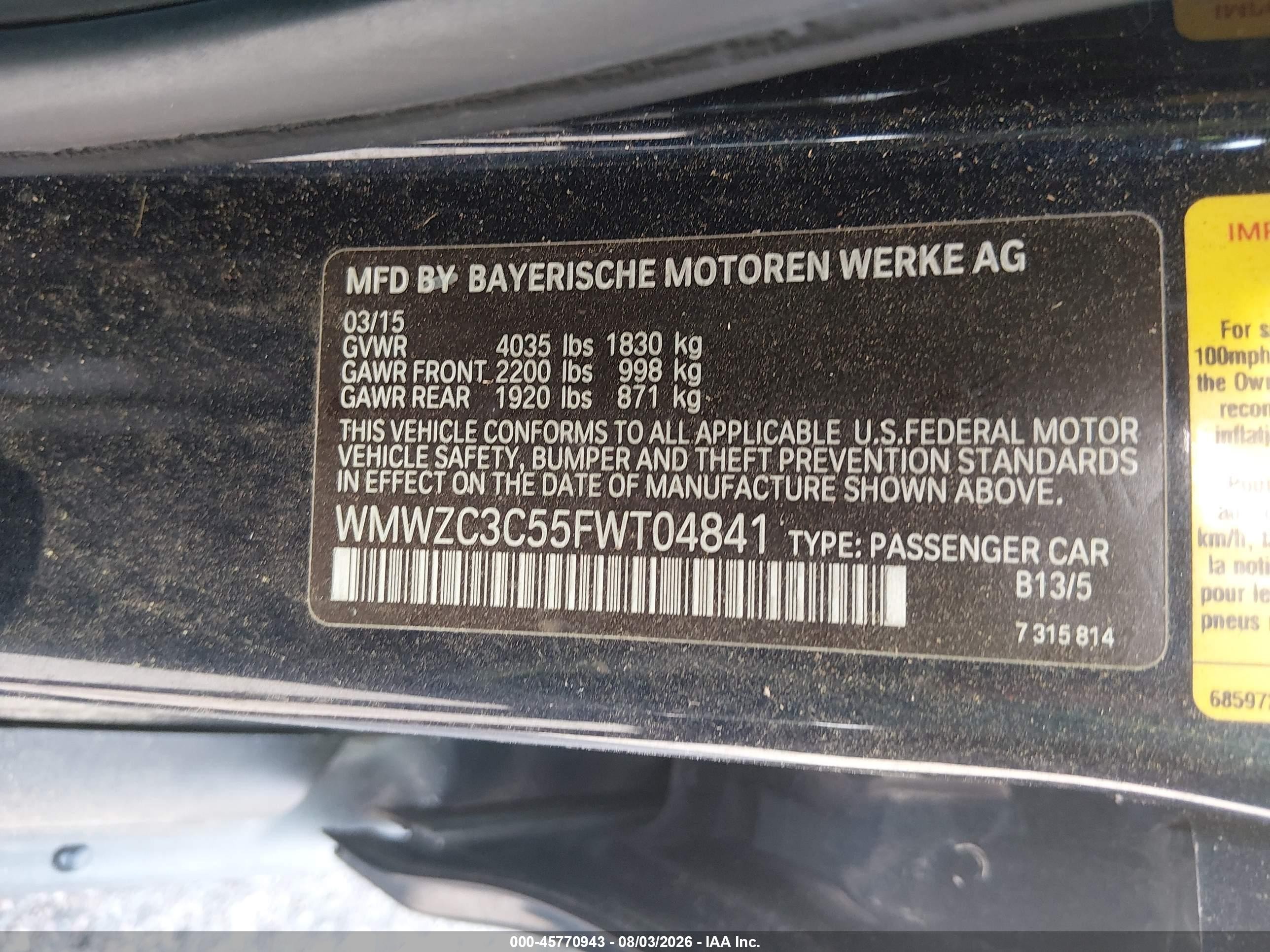 2015 Mini Countryman Cooper S Black vin: WMWZC3C55FWT04841