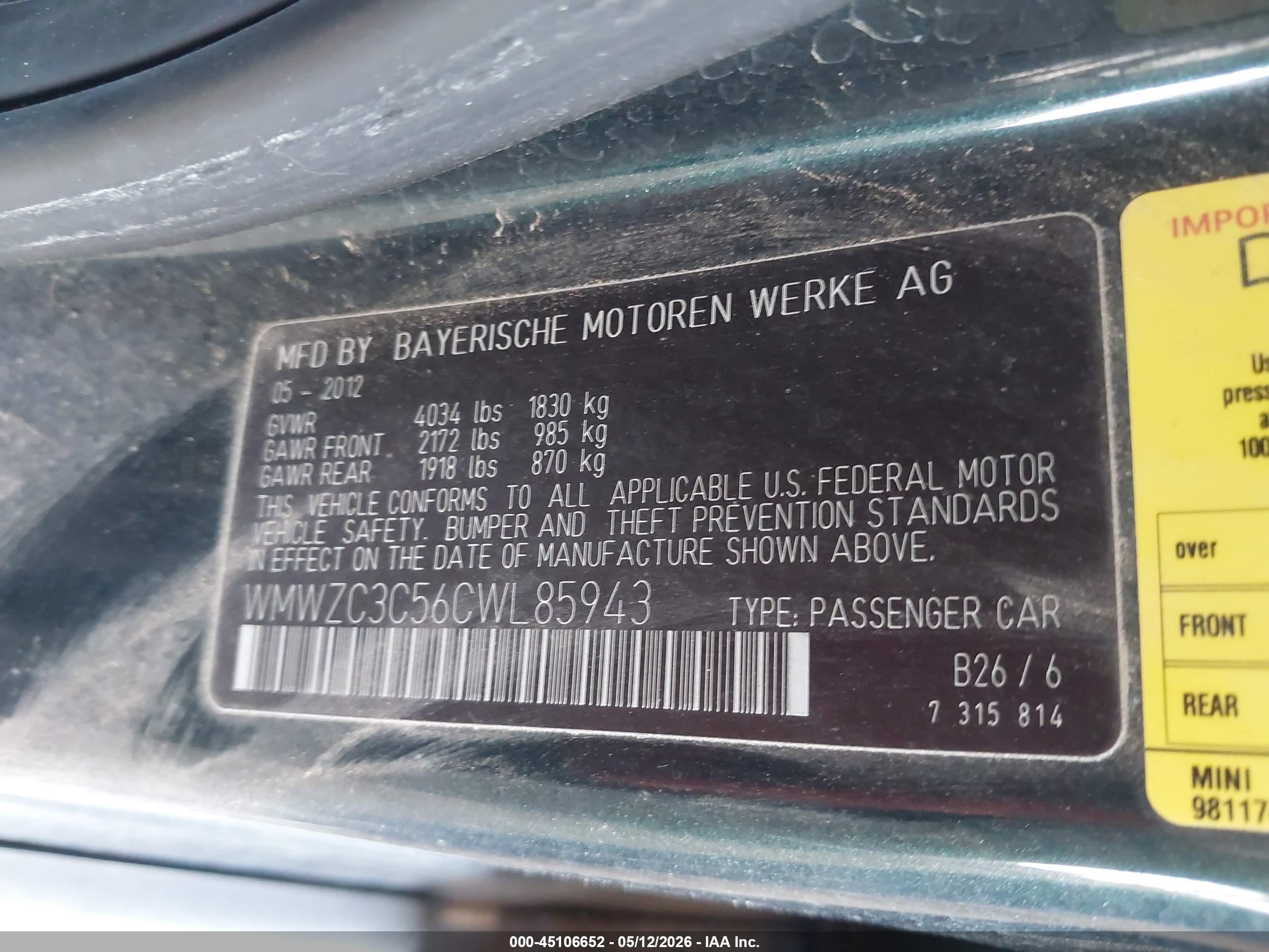 2012 Mini Cooper S Countryman Green vin: WMWZC3C56CWL85943