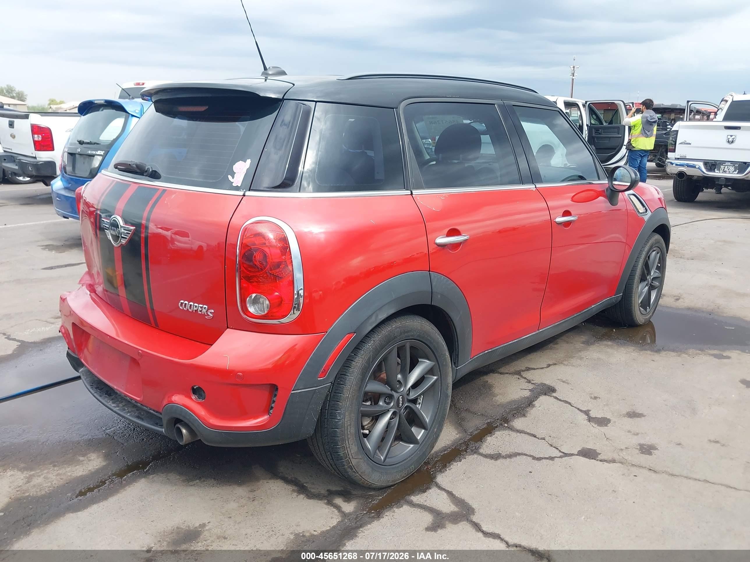 2013 Mini Countryman Cooper S Red vin: WMWZC3C56DWP21544