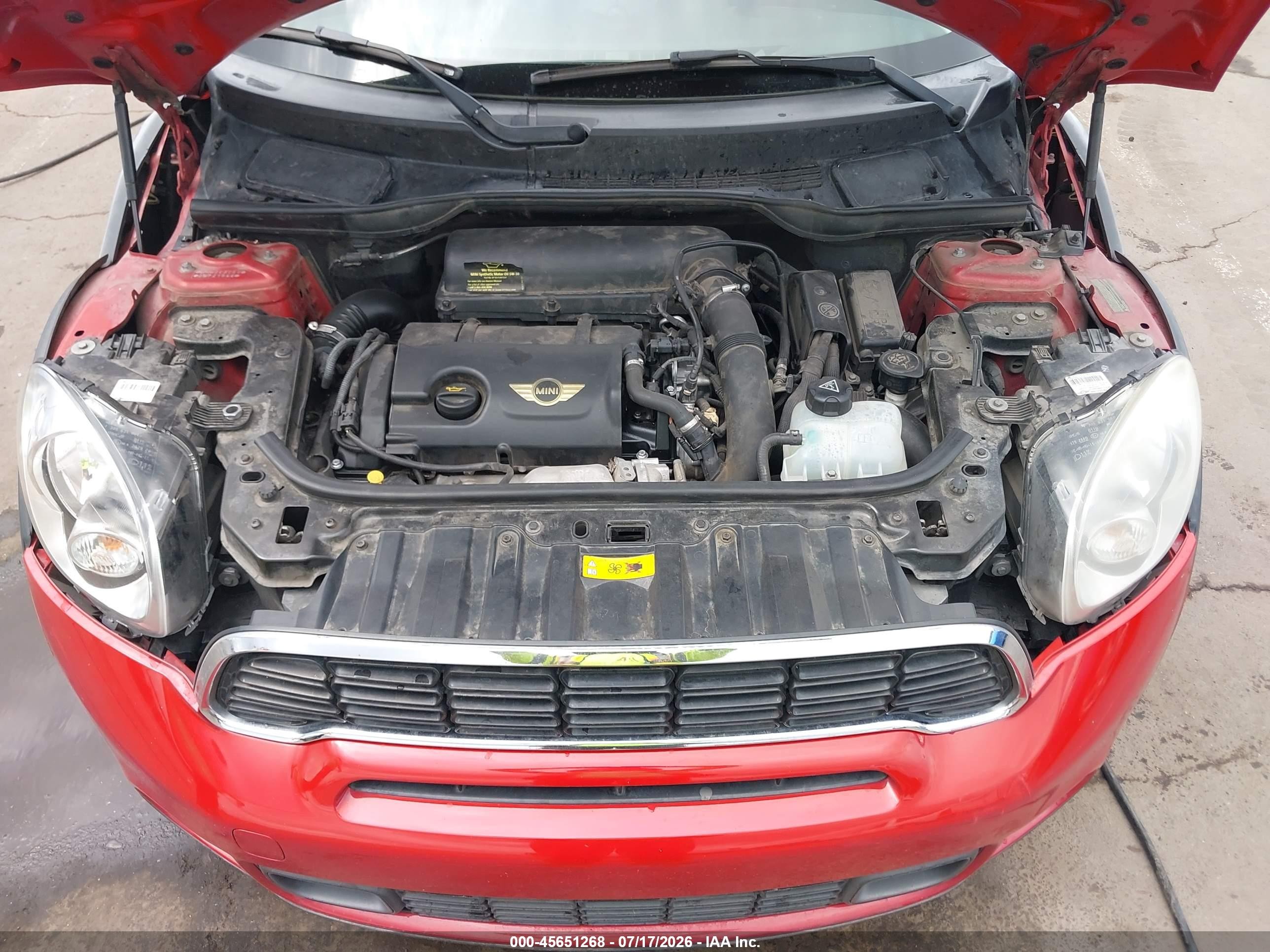 2013 Mini Countryman Cooper S Red vin: WMWZC3C56DWP21544