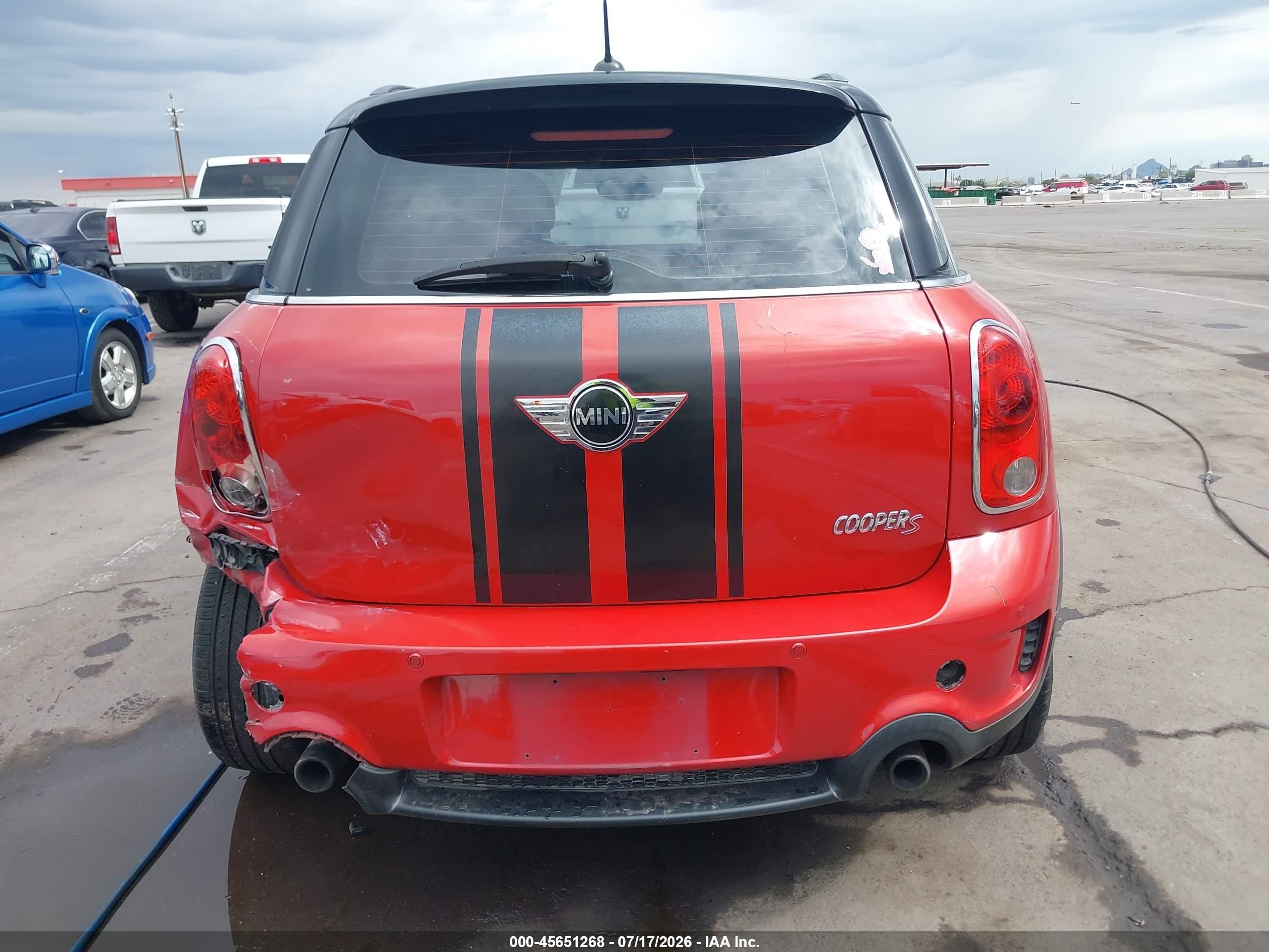 2013 Mini Countryman Cooper S Red vin: WMWZC3C56DWP21544
